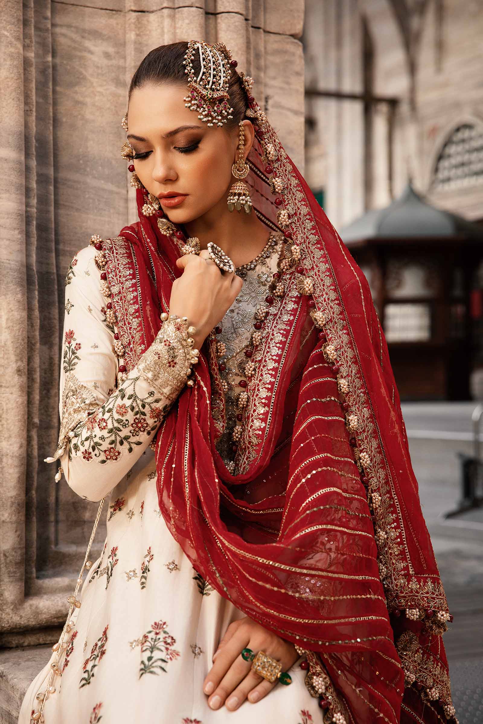 Unstitched Embroidered Cotton Satin Suit | CST-801 - Image 5