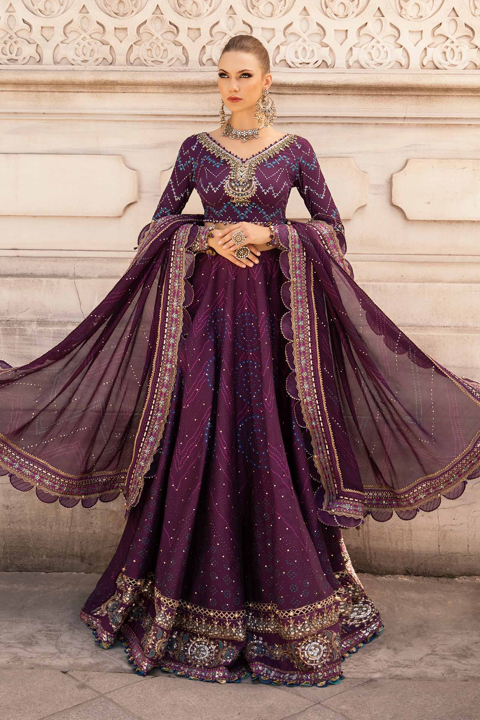 Unstitched Embroidered Cotton Satin Suit | CST-802 - Image 3