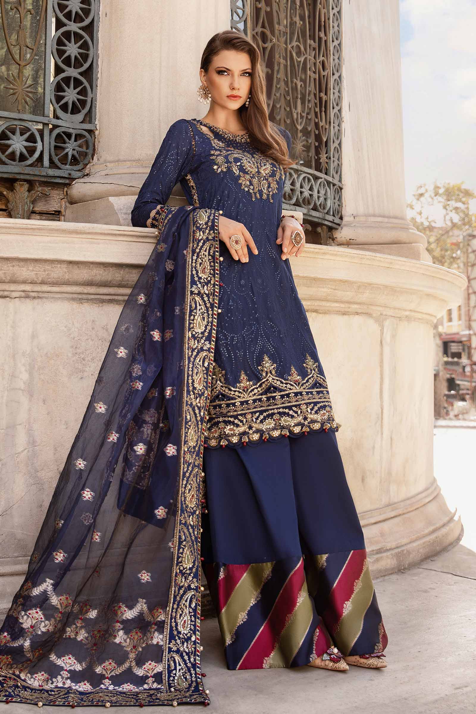 Unstitched Embroidered Cotton Satin Suit | CST-804 - Image 6