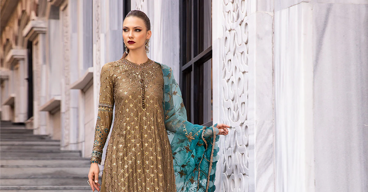Unstitched Embroidered Cotton Satin Suit | CST-808 - Image 6
