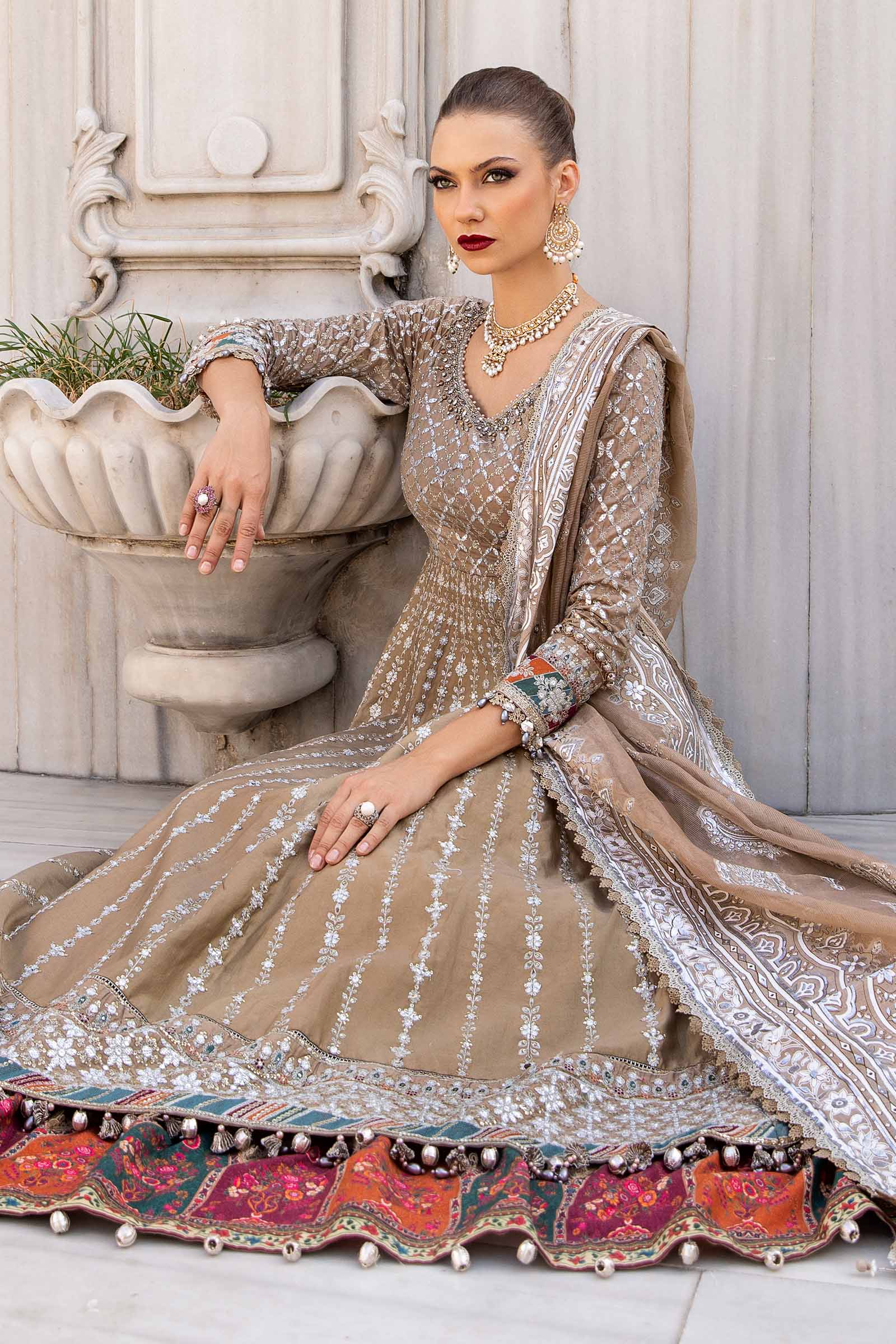 Unstitched Embroidered Cotton Satin Suit | CST-810 - Image 3