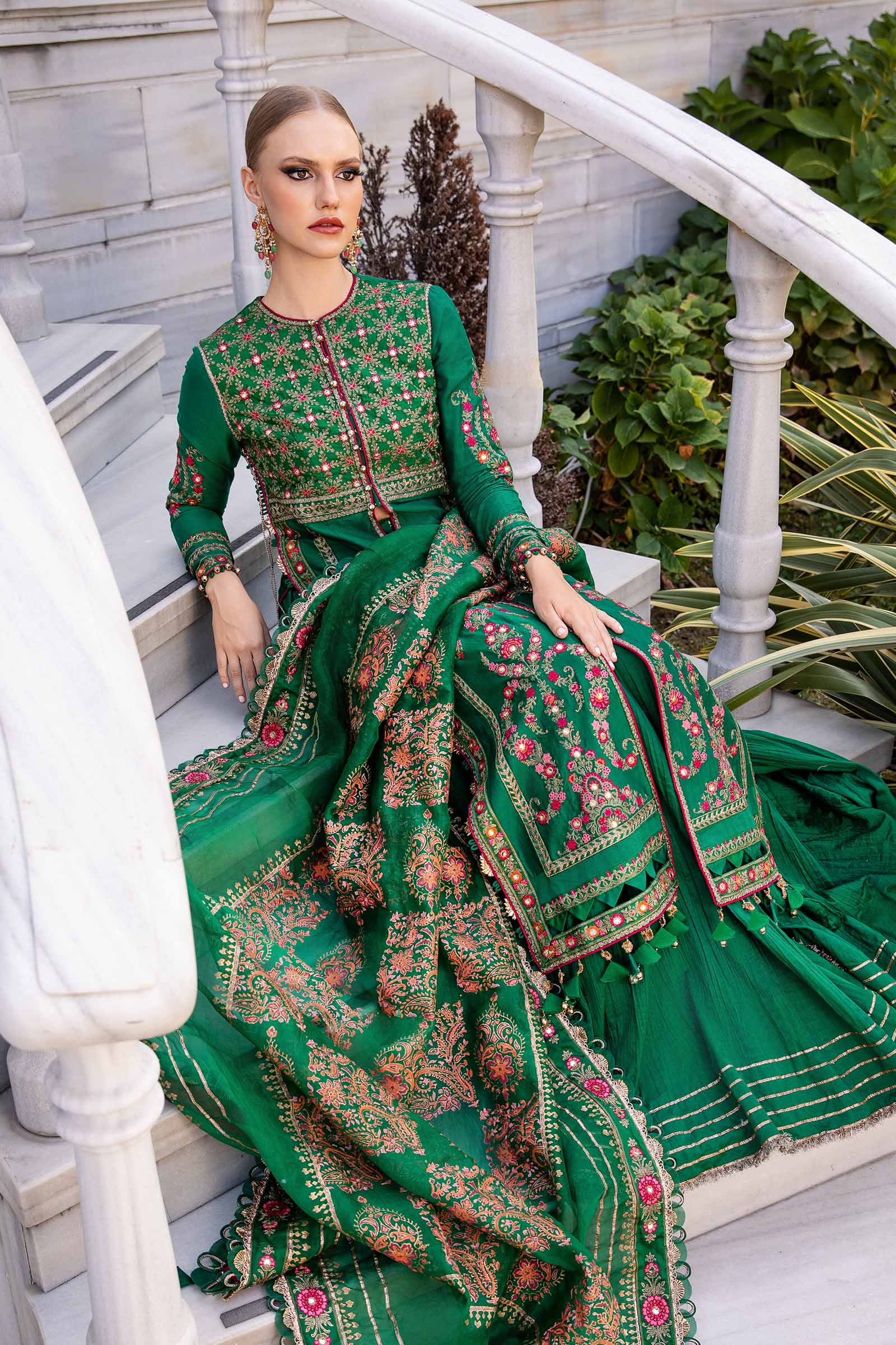 Unstitched Embroidered Cotton Satin Suit | CST-811 - Image 4