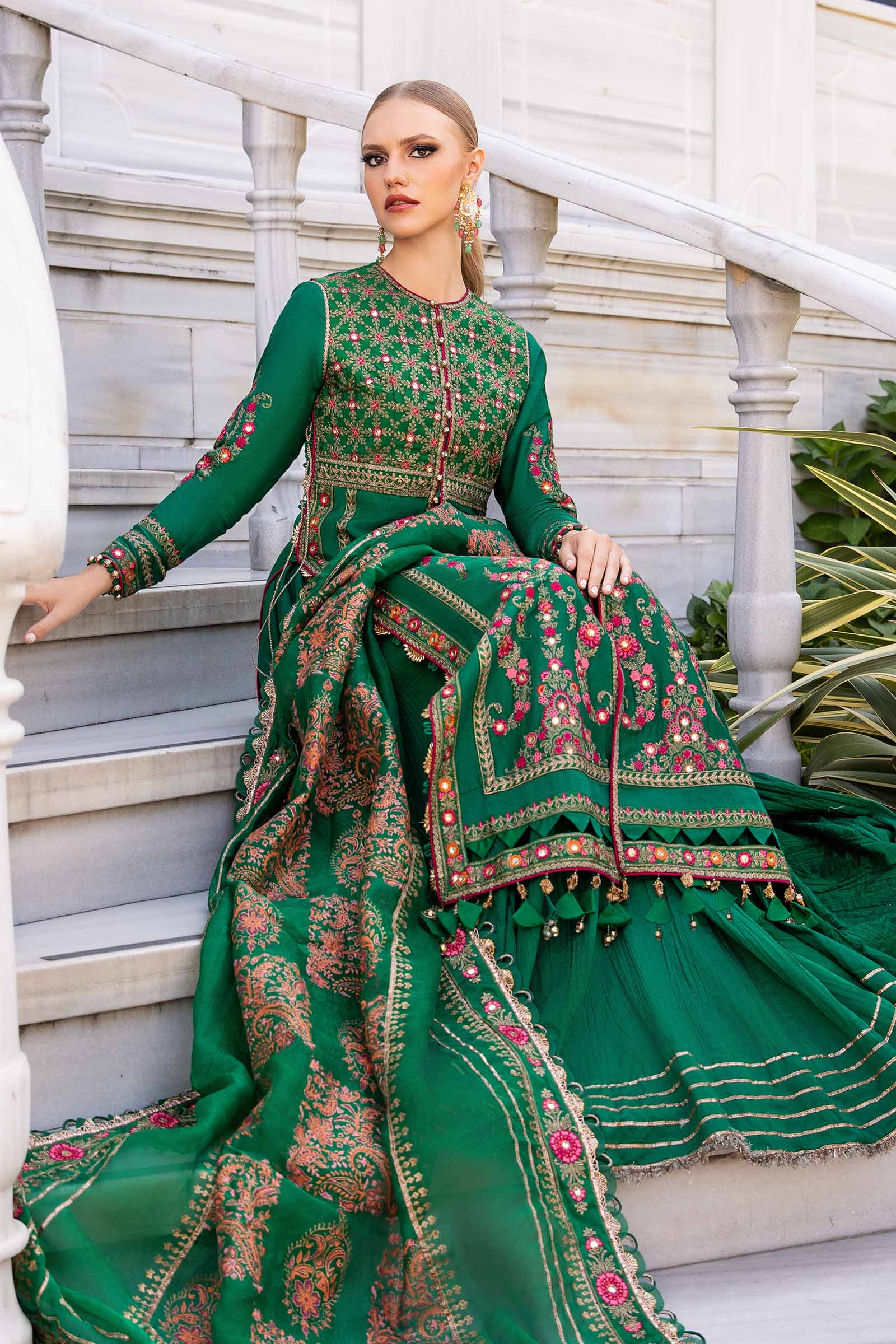 Unstitched Embroidered Cotton Satin Suit | CST-811 - Image 6