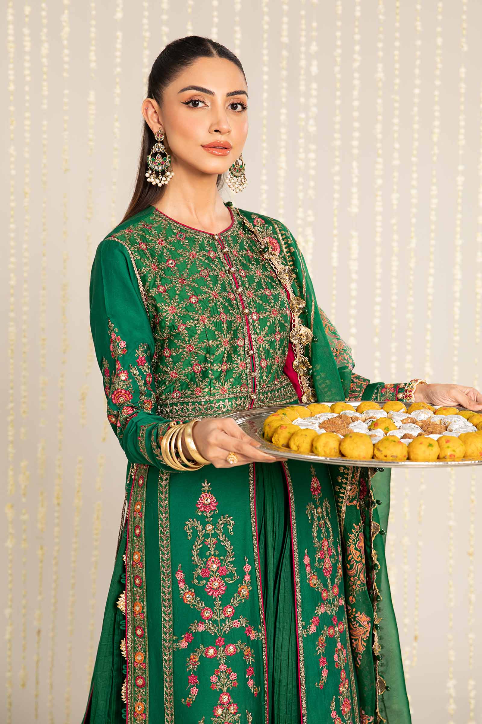 Unstitched Embroidered Cotton Satin Suit | CST-811 - Image 7