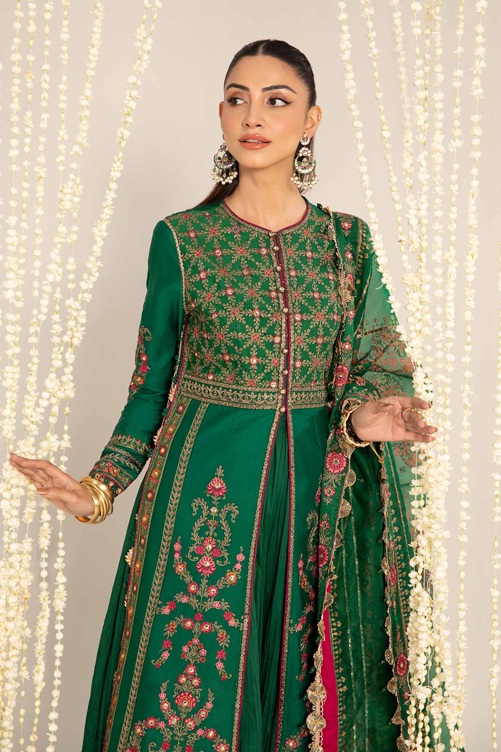 Unstitched Embroidered Cotton Satin Suit | CST-811 - Image 8