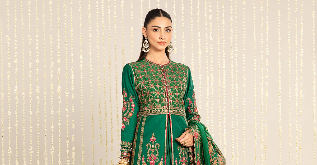 Unstitched Embroidered Cotton Satin Suit | CST-811 - Image 9