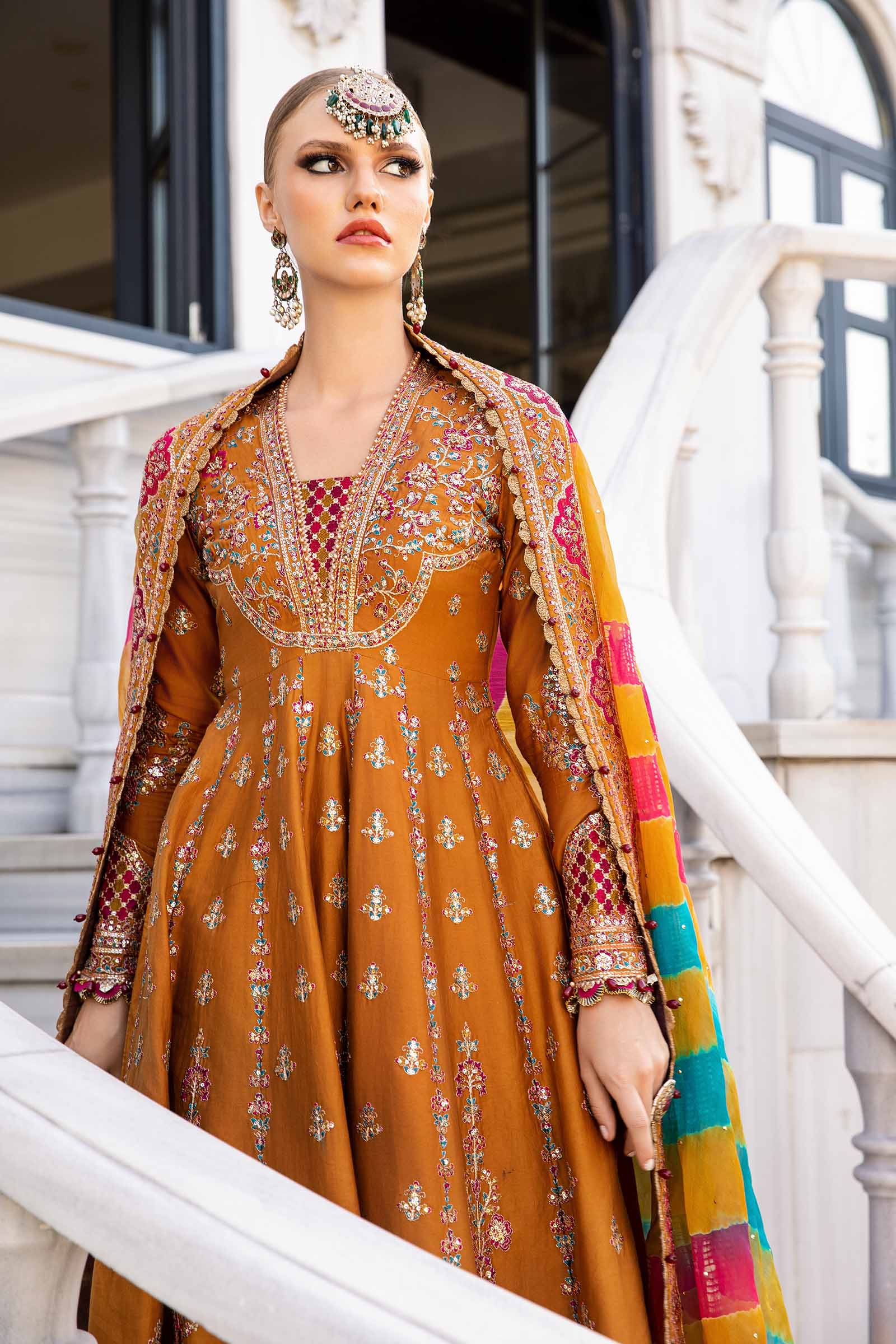 Unstitched Embroidered Cotton Satin Suit | CST-812 - Image 4