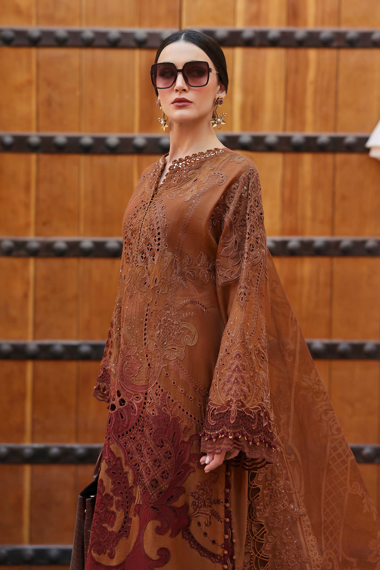 3 Piece Unstitched Embroidered Paper Cotton Suit | D-2501-B - Image 5