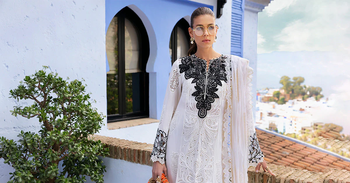 3 Piece Unstitched Embroidered Paper Cotton Suit | D-2505-A - Image 6