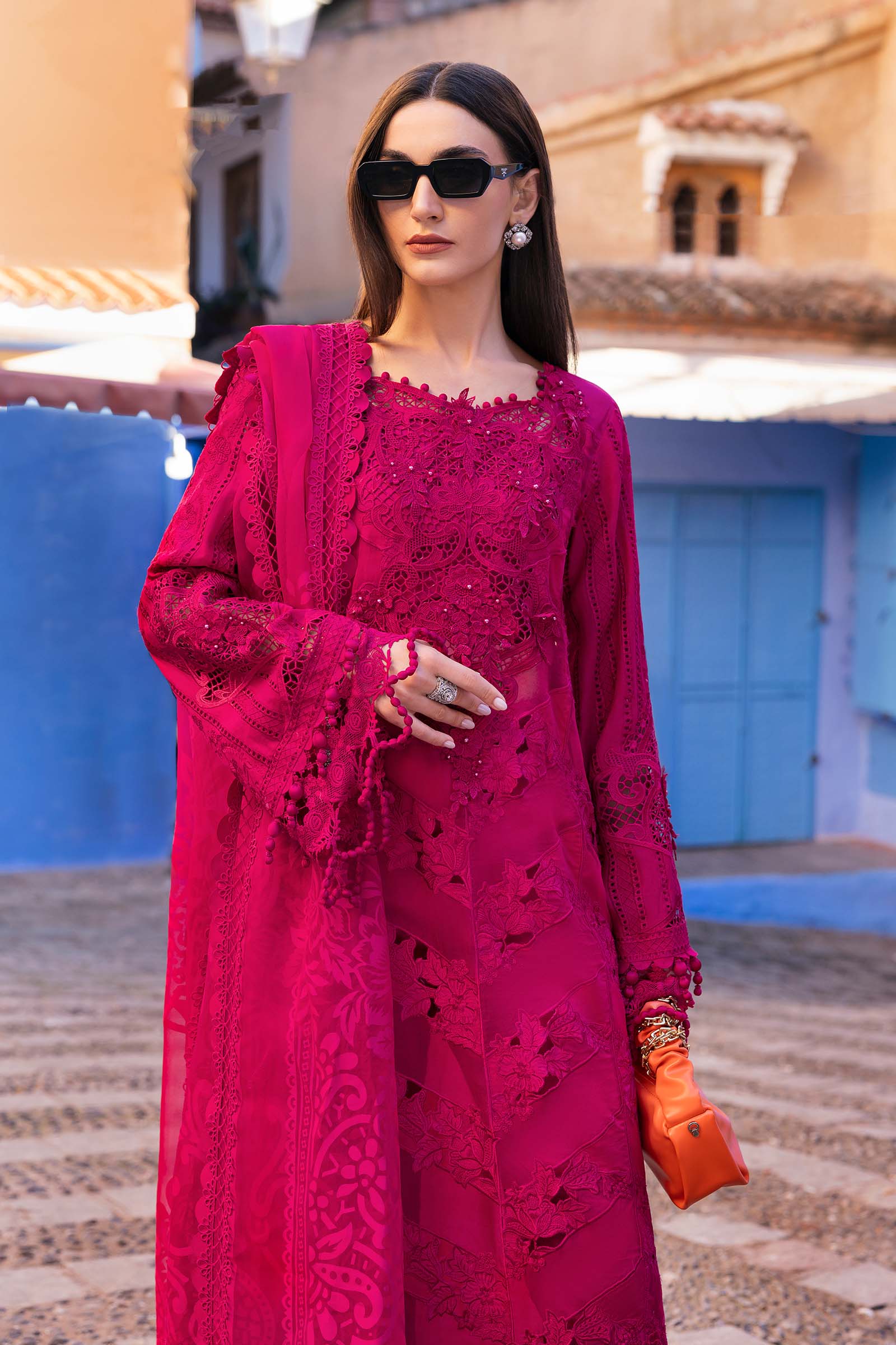 3 Piece Unstitched Embroidered Lawn Suit | D-2508-A - Image 2