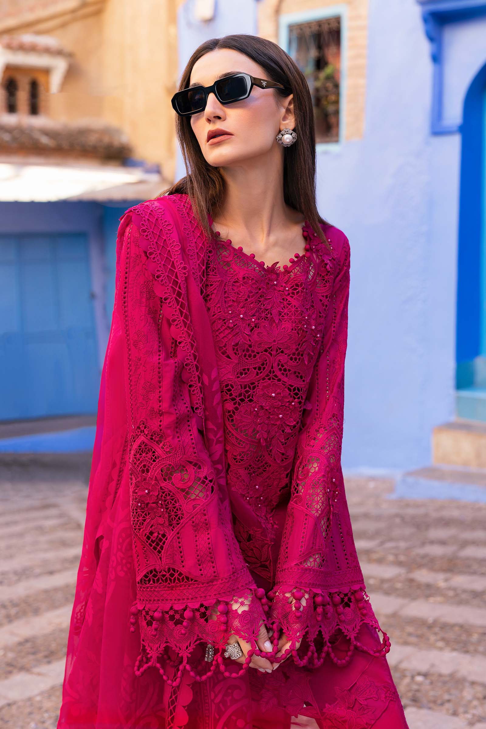 3 Piece Unstitched Embroidered Lawn Suit | D-2508-A - Image 3