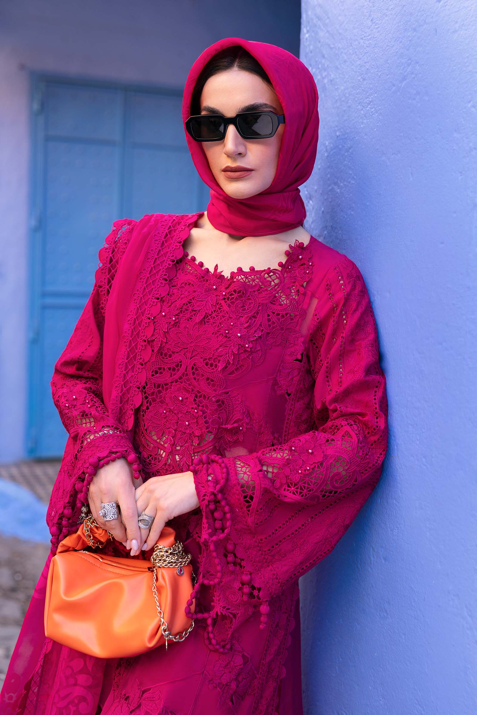 3 Piece Unstitched Embroidered Lawn Suit | D-2508-A - Image 4