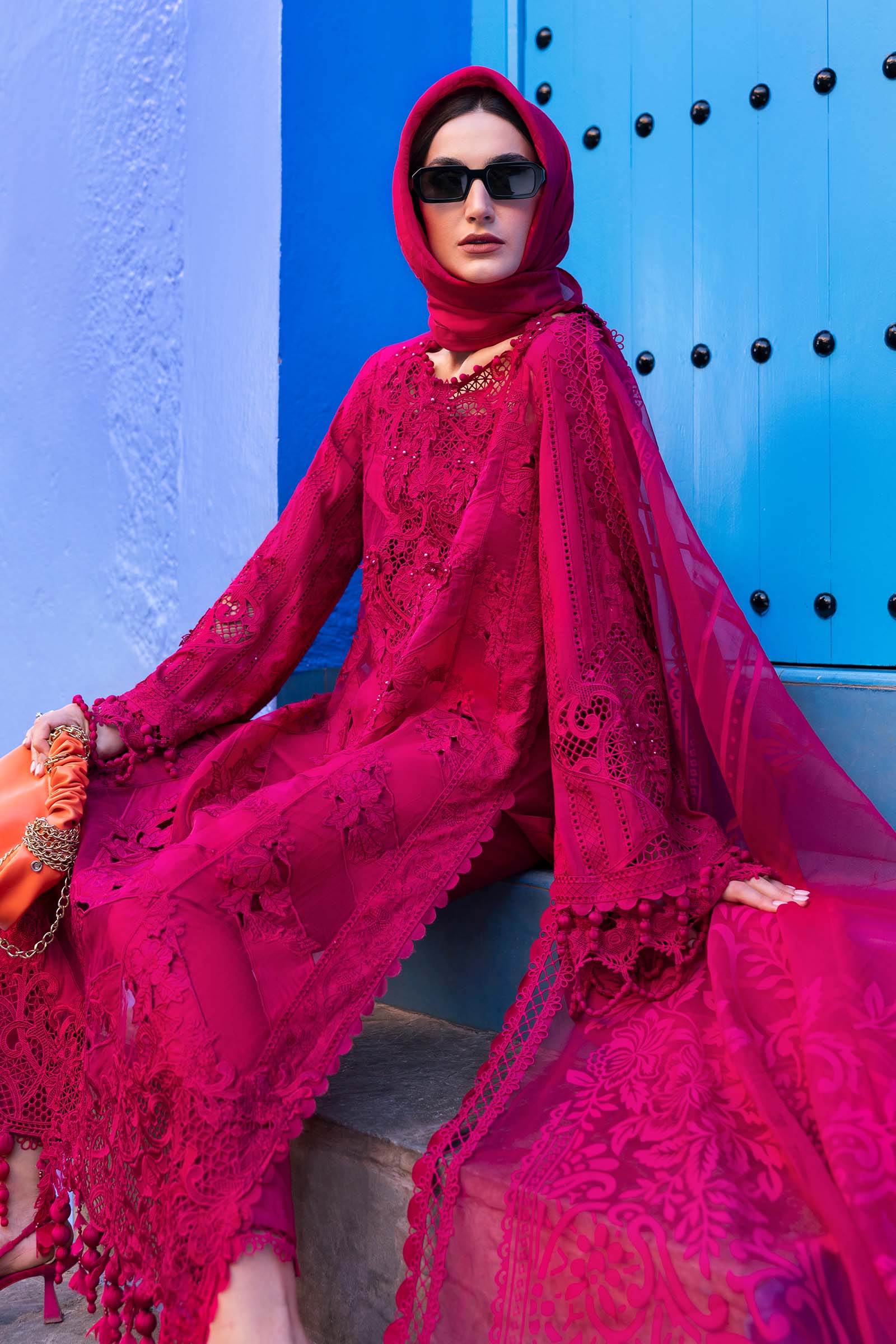 3 Piece Unstitched Embroidered Lawn Suit | D-2508-A - Image 6