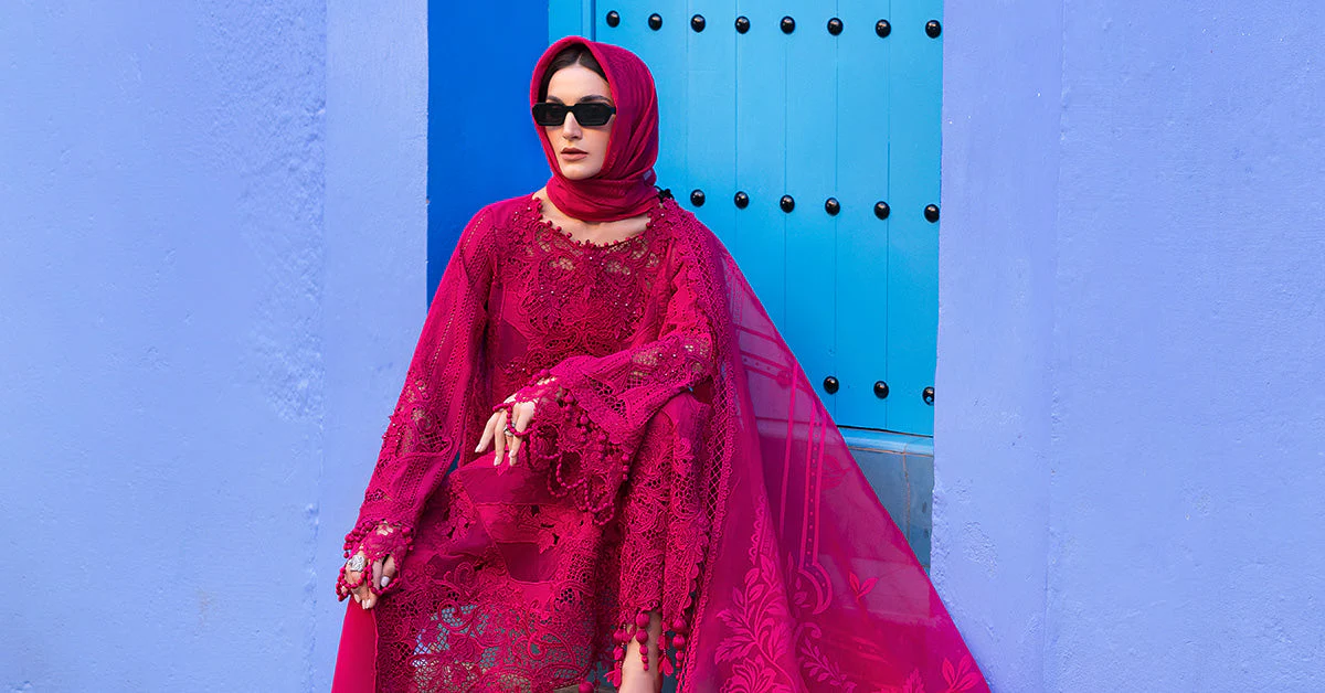3 Piece Unstitched Embroidered Lawn Suit | D-2508-A - Image 7