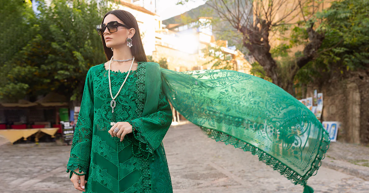 3 Piece Unstitched Embroidered Lawn Suit | D-2508-B - Image 6