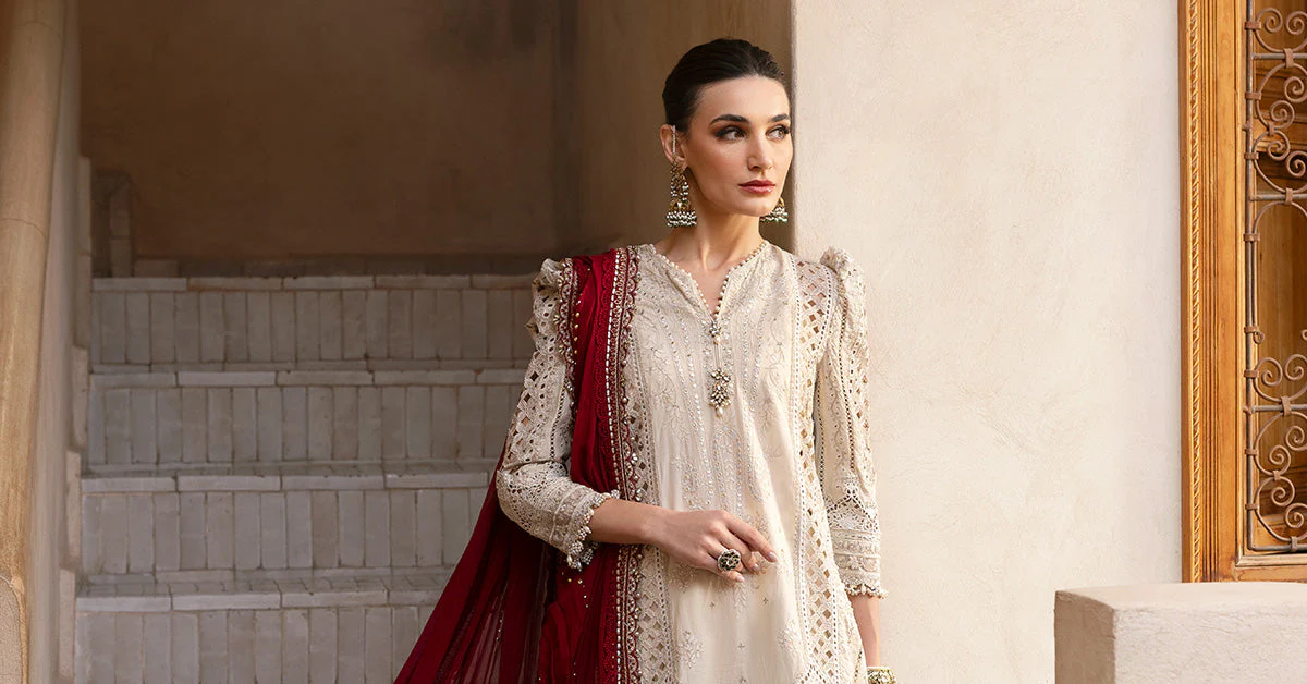 3 Piece Unstitched Embroidered Lawn Suit | D-2511-B - Image 6
