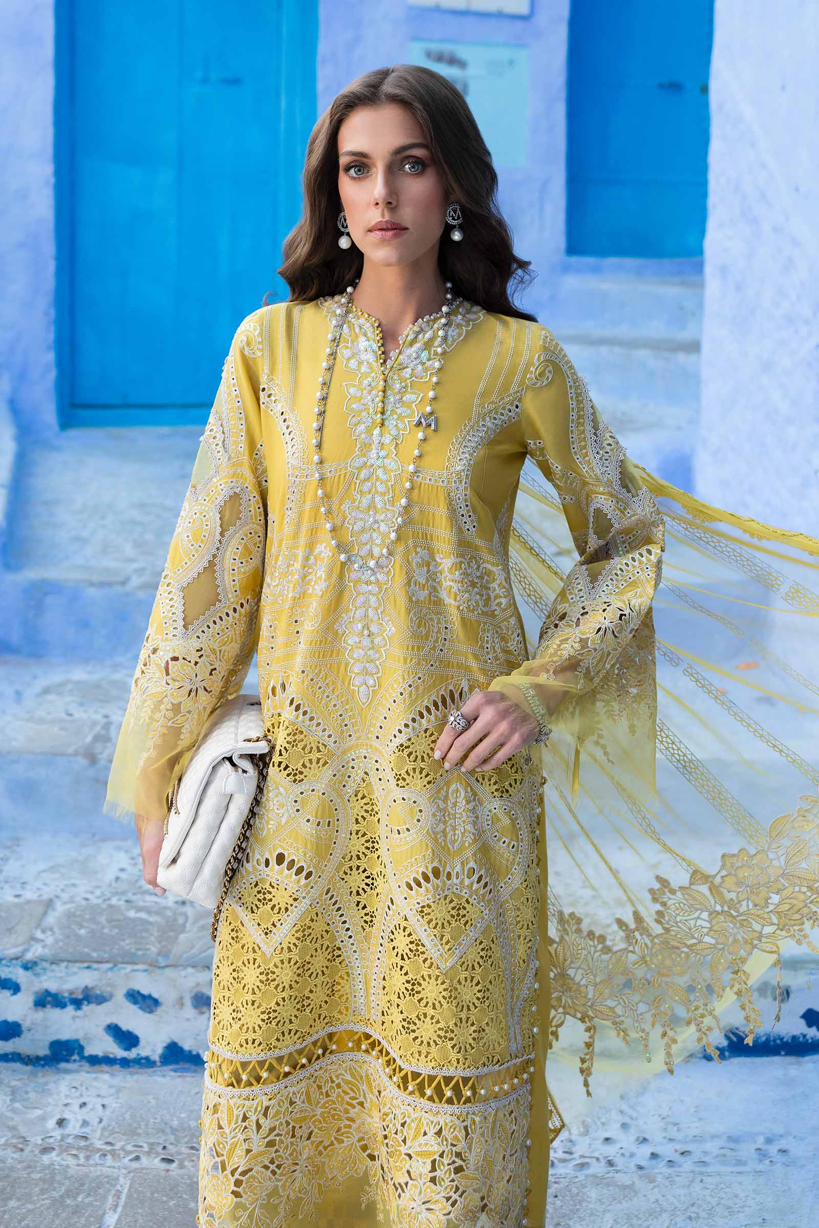 3 Piece Unstitched Embroidered Lawn Suit | D-2512-A - Image 4
