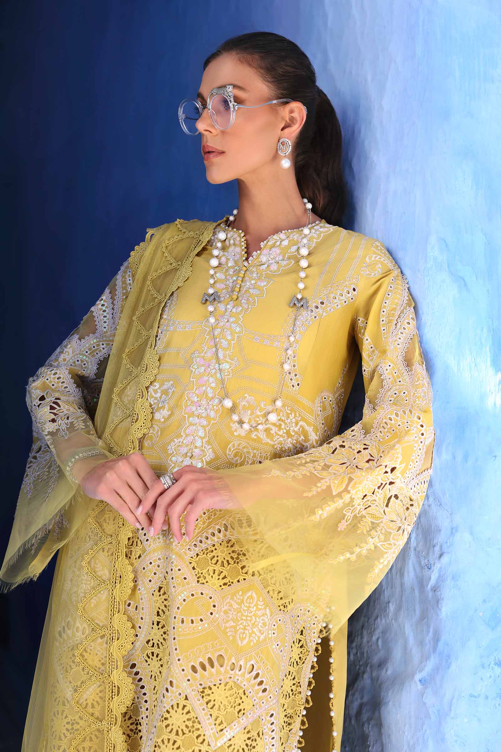 3 Piece Unstitched Embroidered Lawn Suit | D-2512-A - Image 6