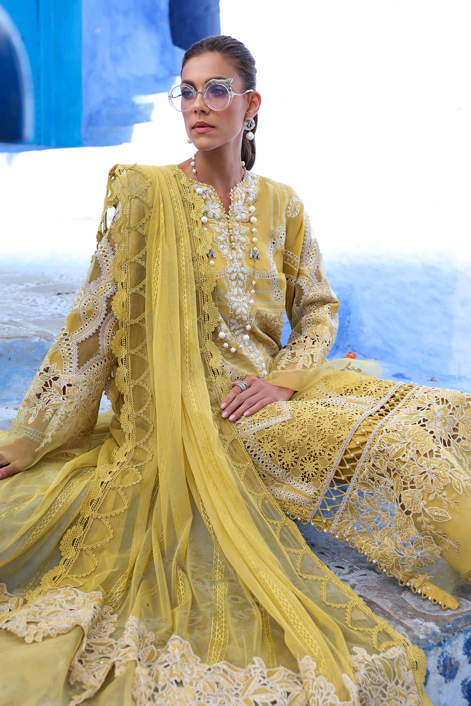 3 Piece Unstitched Embroidered Lawn Suit | D-2512-A - Image 7