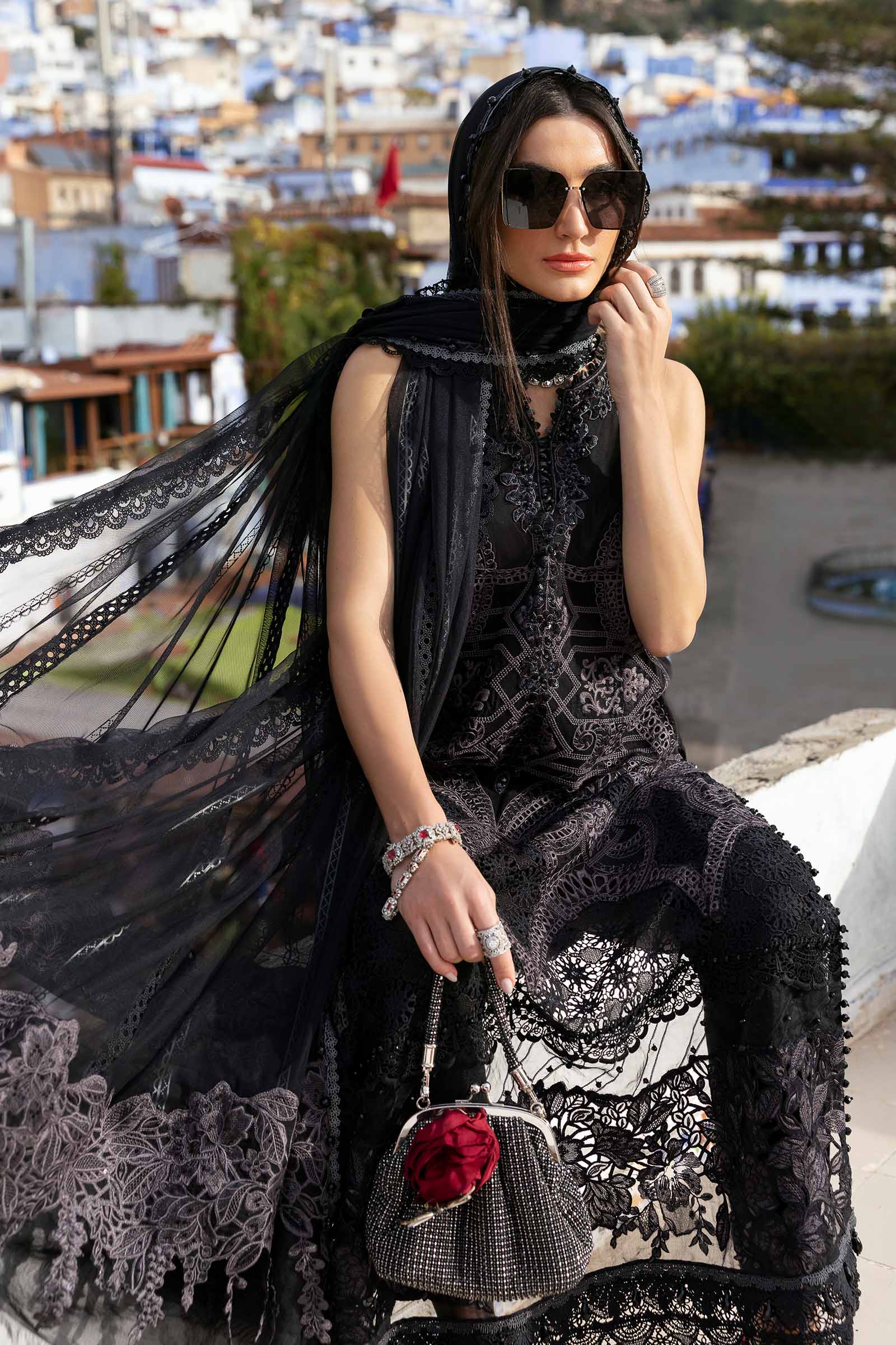 3 Piece Unstitched Embroidered Lawn Suit | D-2512-B - Image 5
