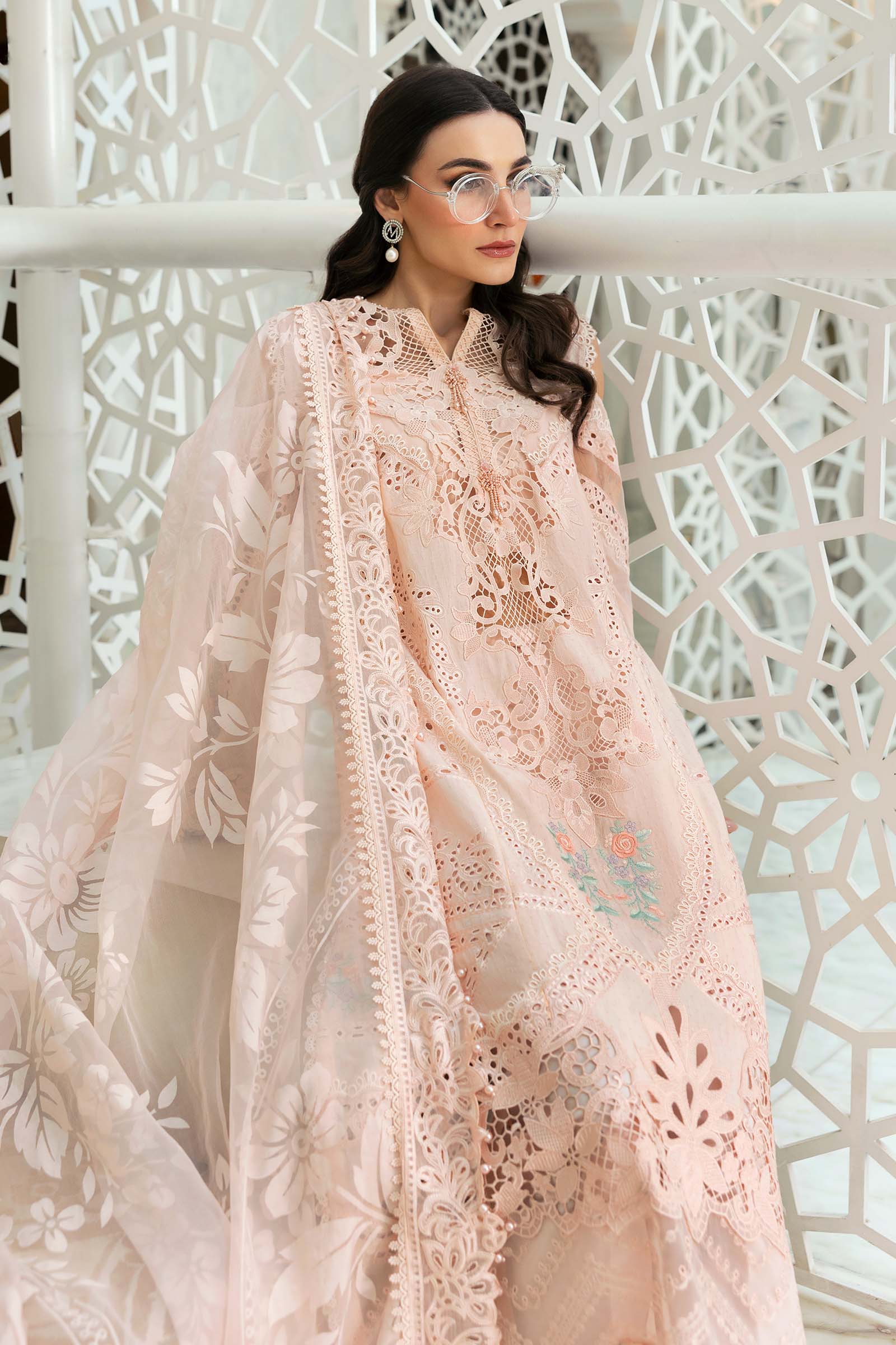 3 Piece Unstitched Embroidered Dobby Lawn Suit | D-2513-A - Image 4