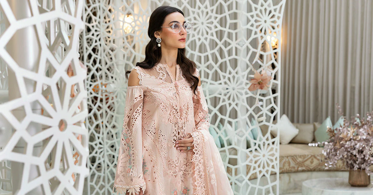 3 Piece Unstitched Embroidered Dobby Lawn Suit | D-2513-A - Image 5