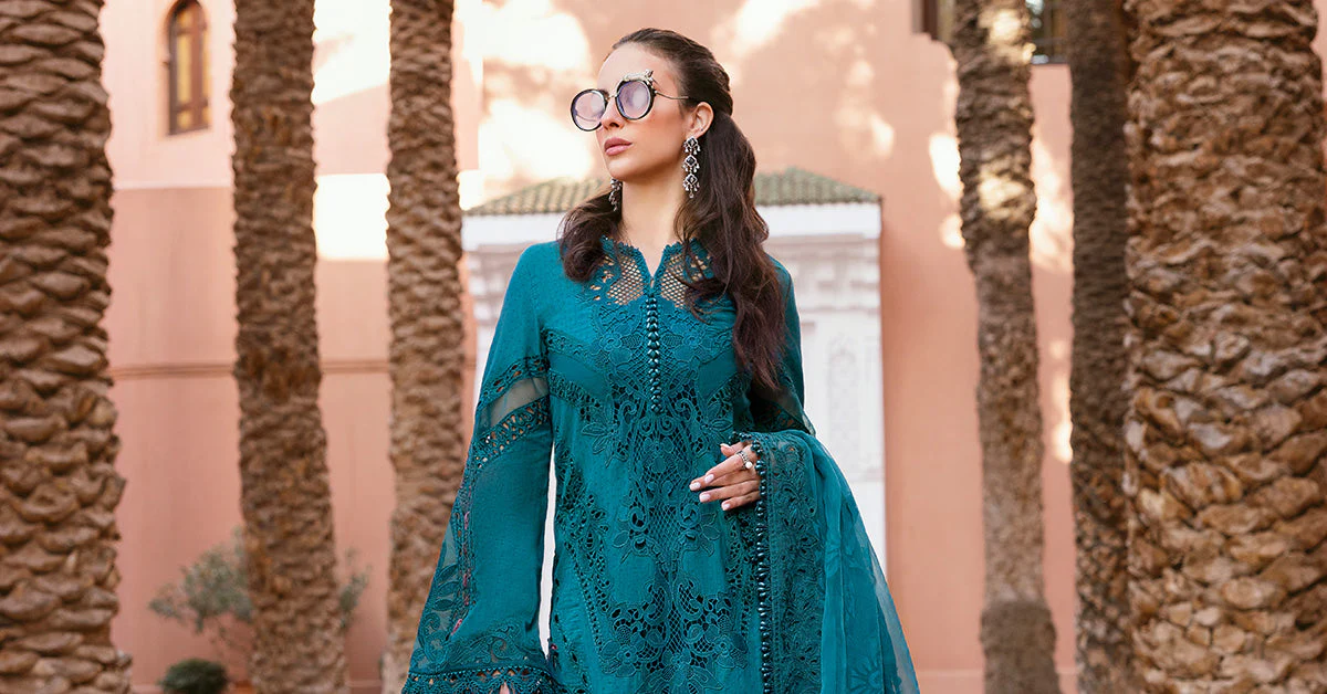 3 Piece Unstitched Embroidered Dobby Lawn Suit | D-2513-B - Image 7