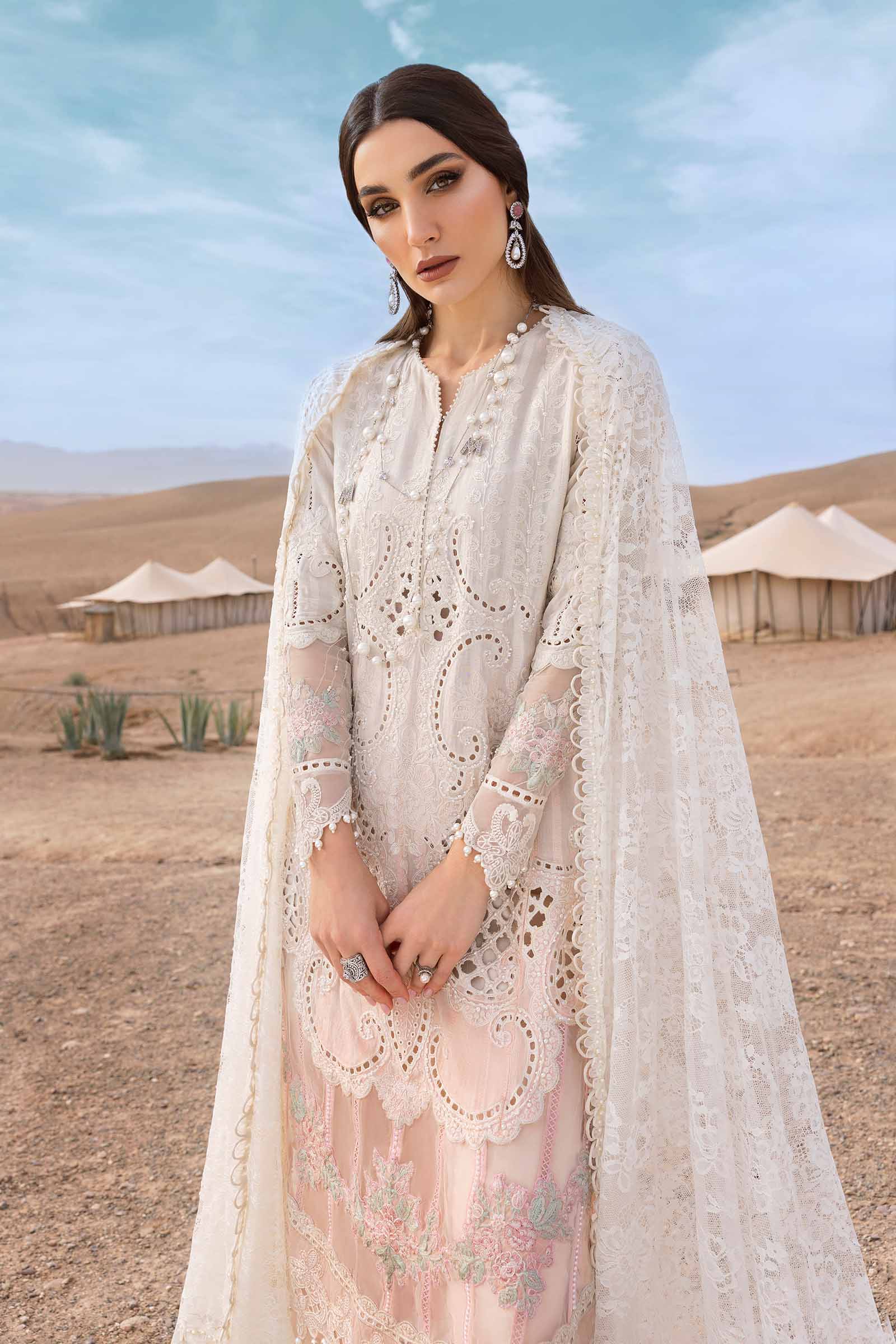 3 Piece Unstitched Embroidered Dobby Lawn Suit | D-2515-A - Image 5