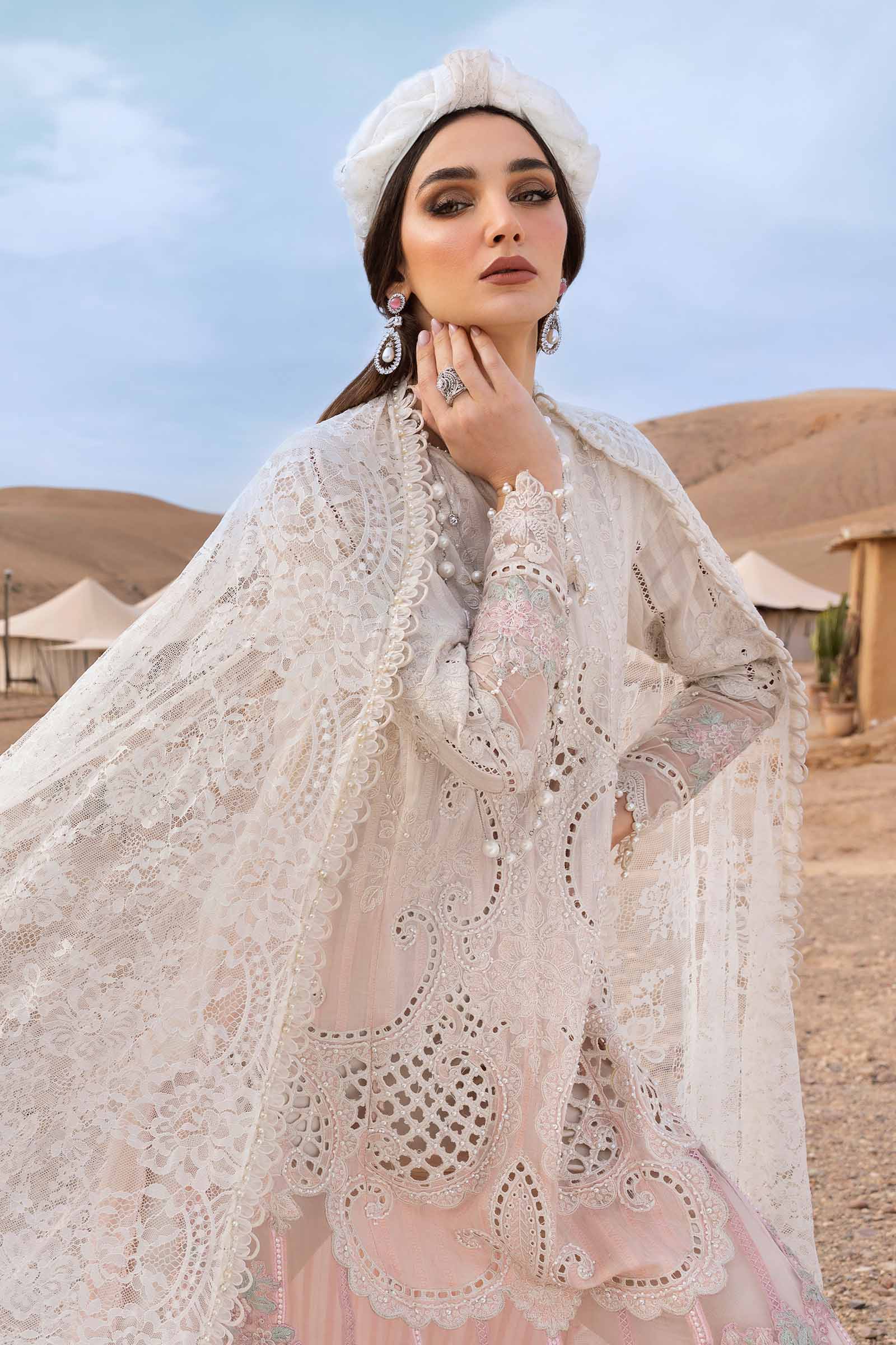3 Piece Unstitched Embroidered Dobby Lawn Suit | D-2515-A - Image 6