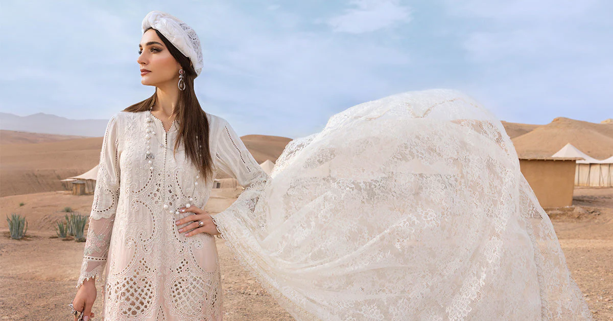 3 Piece Unstitched Embroidered Dobby Lawn Suit | D-2515-A - Image 8
