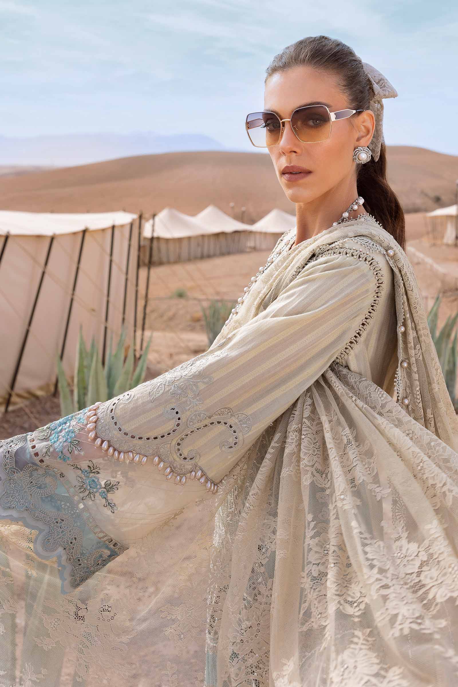 3 Piece Unstitched Embroidered Dobby Lawn Suit | D-2515-B - Image 5