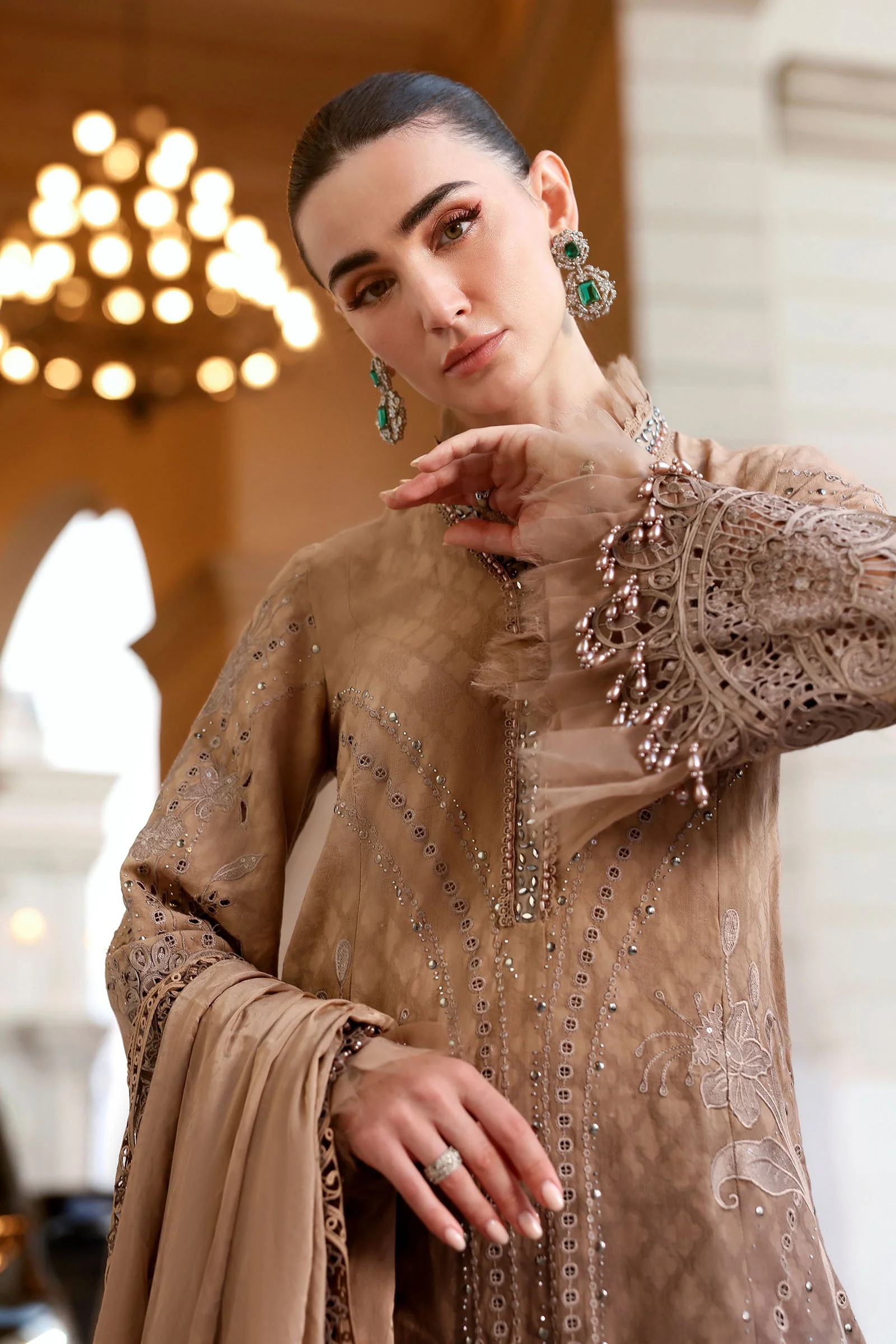 3 Piece Unstitched Embroidered Jacquard Lawn Suit - Image 6
