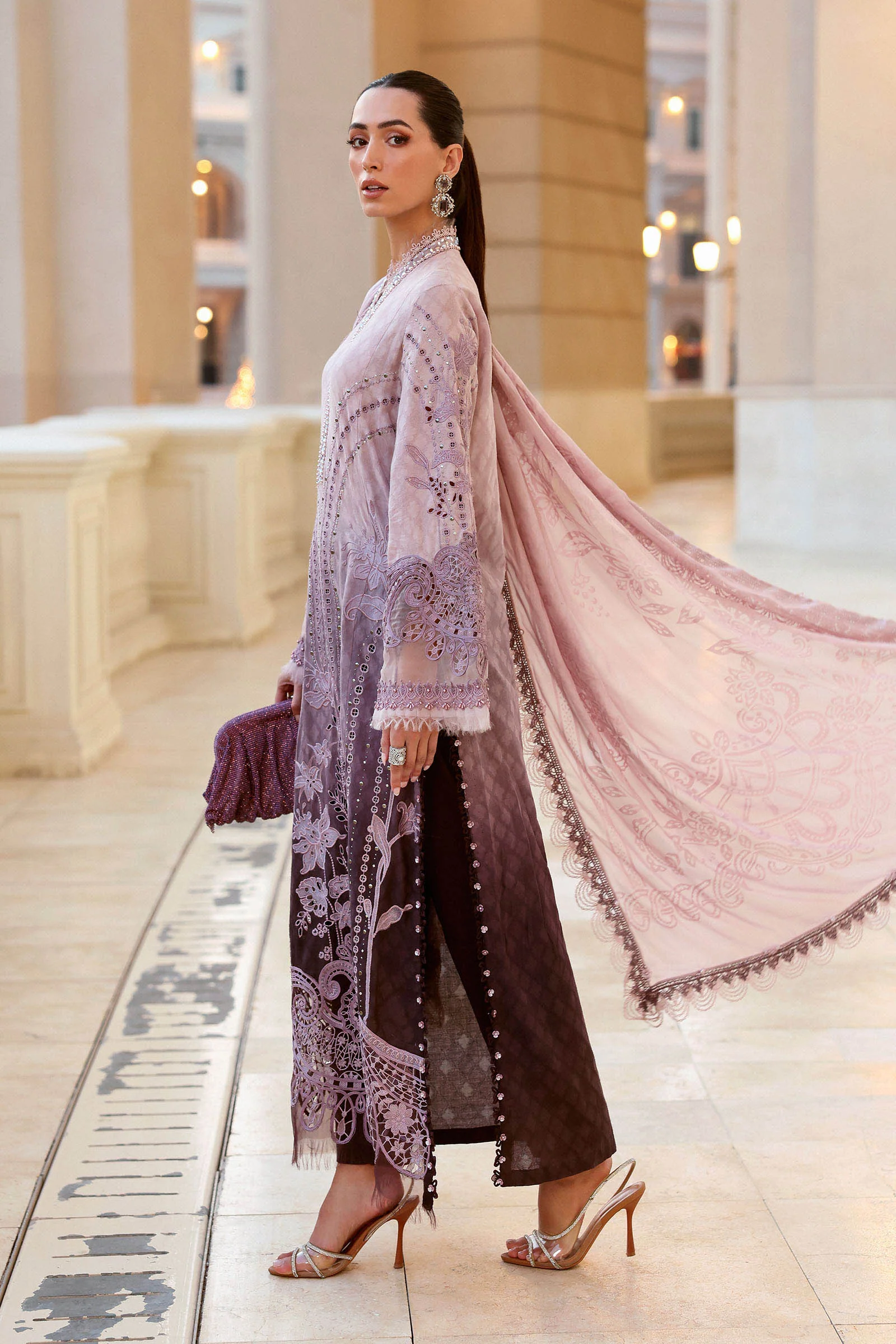 3 Piece Unstitched Embroidered Jacquard Lawn Suit - Image 6