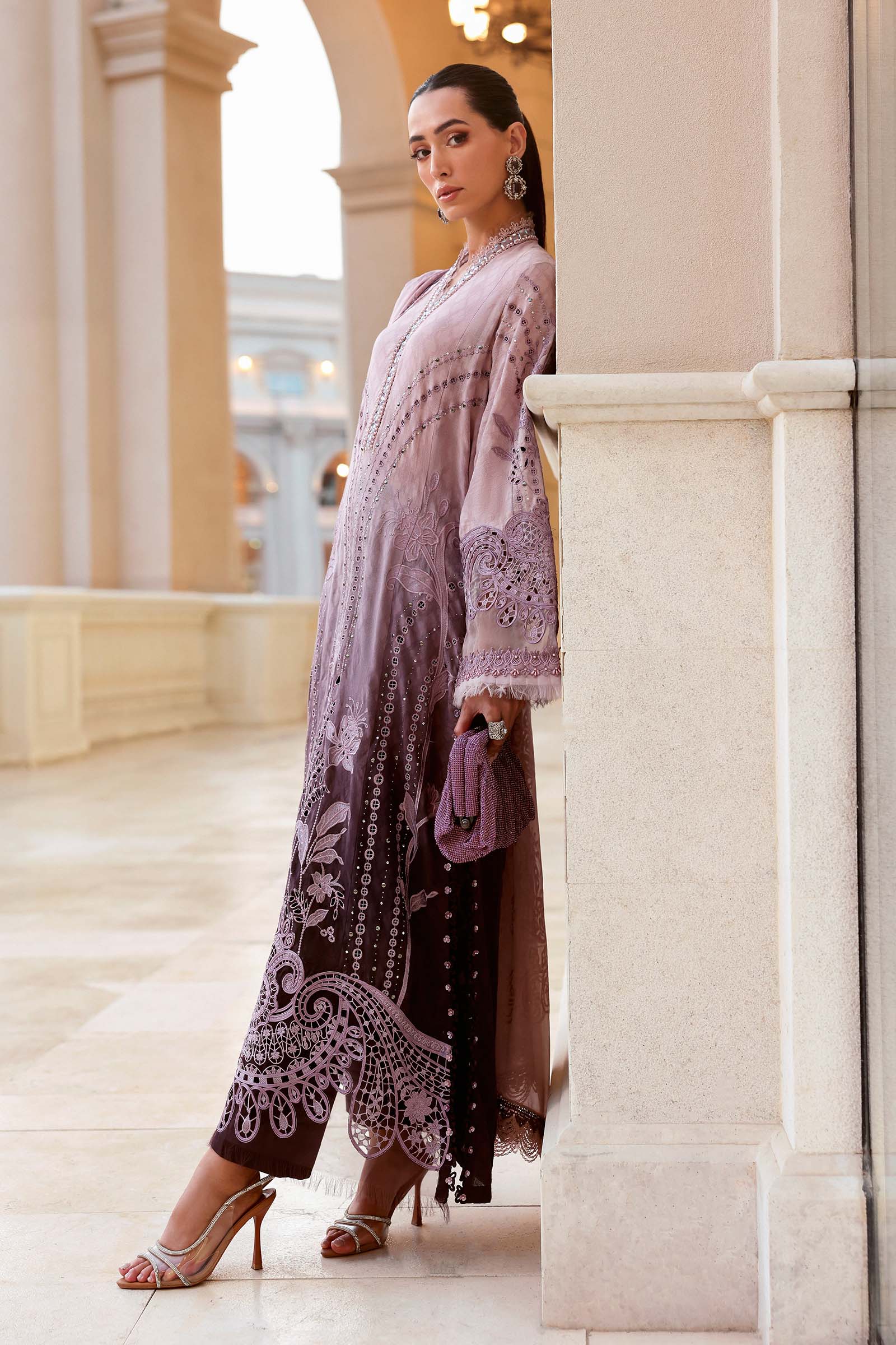 3 Piece Unstitched Embroidered Jacquard Lawn Suit - Image 7