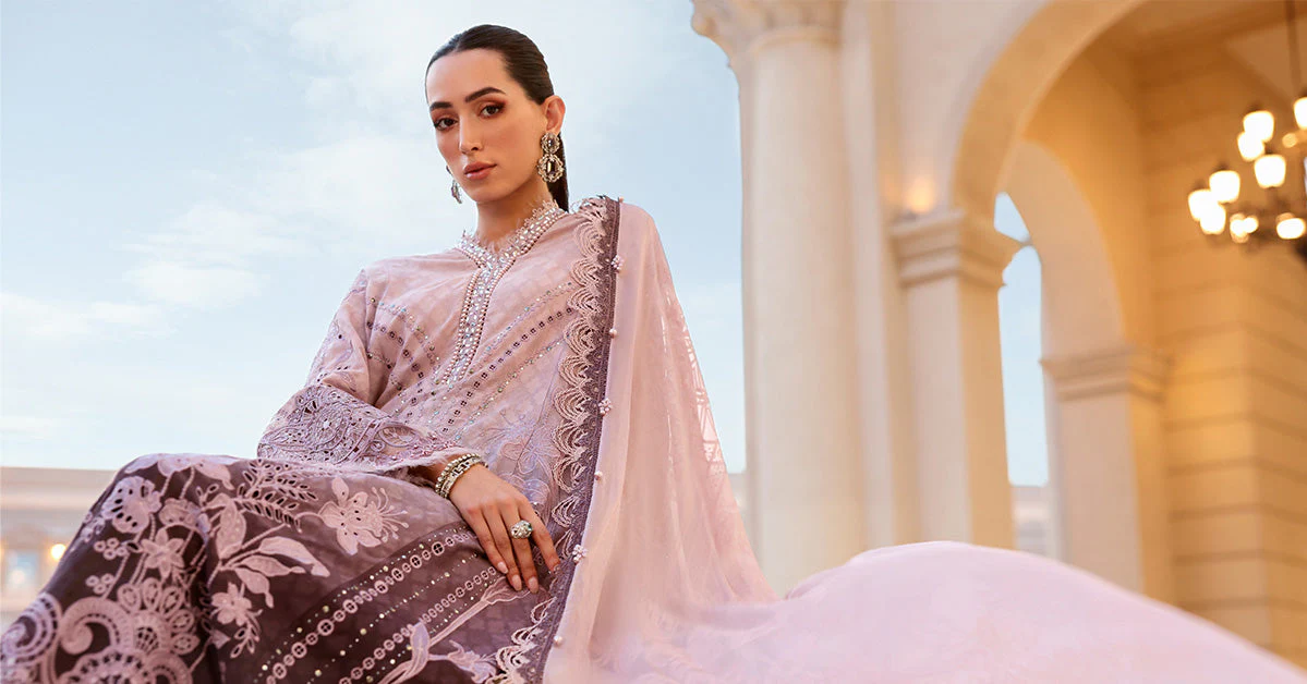 3 Piece Unstitched Embroidered Jacquard Lawn Suit - Image 8