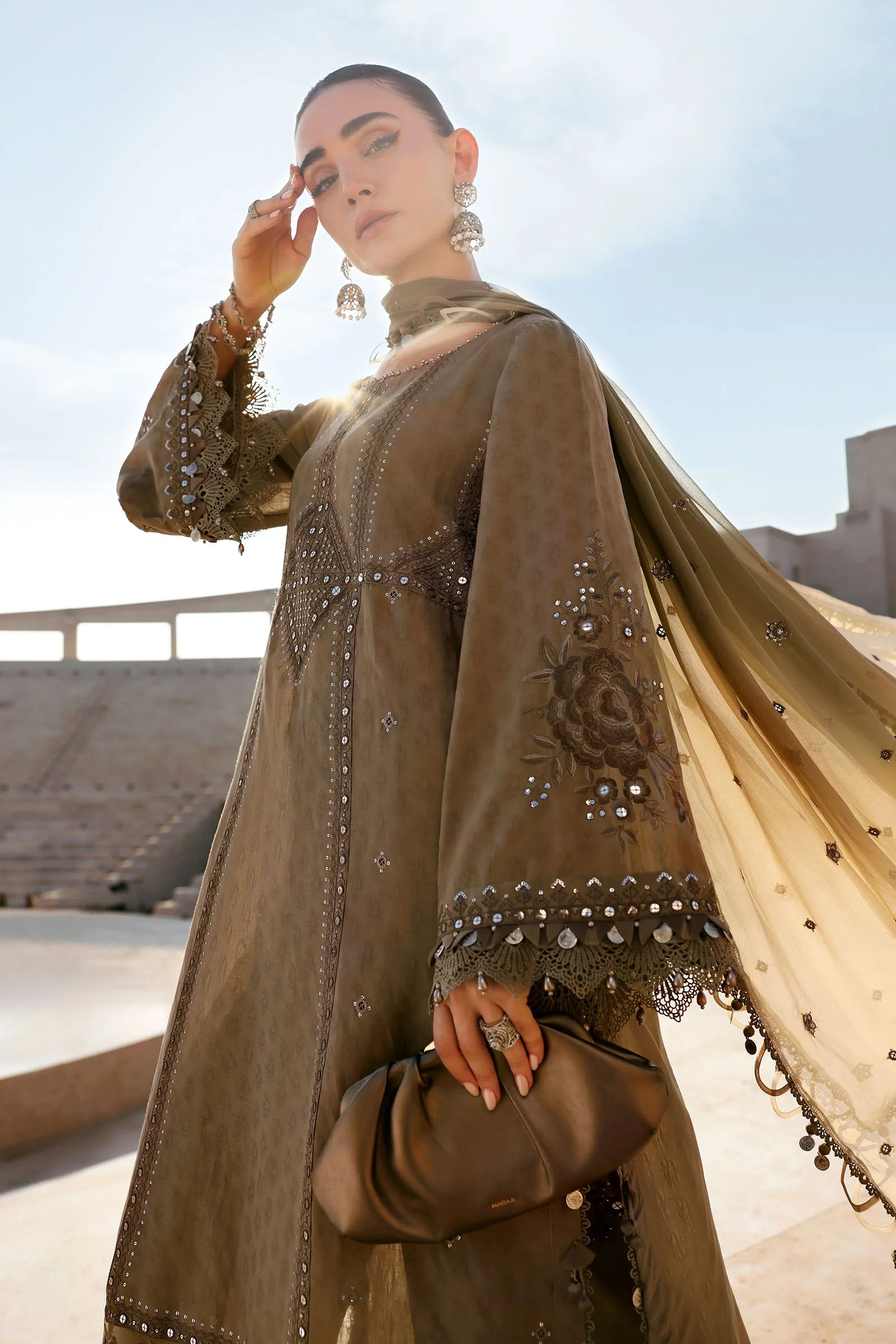 3 Piece Unstitched Embroidered Jacquard Lawn Suit - Image 7