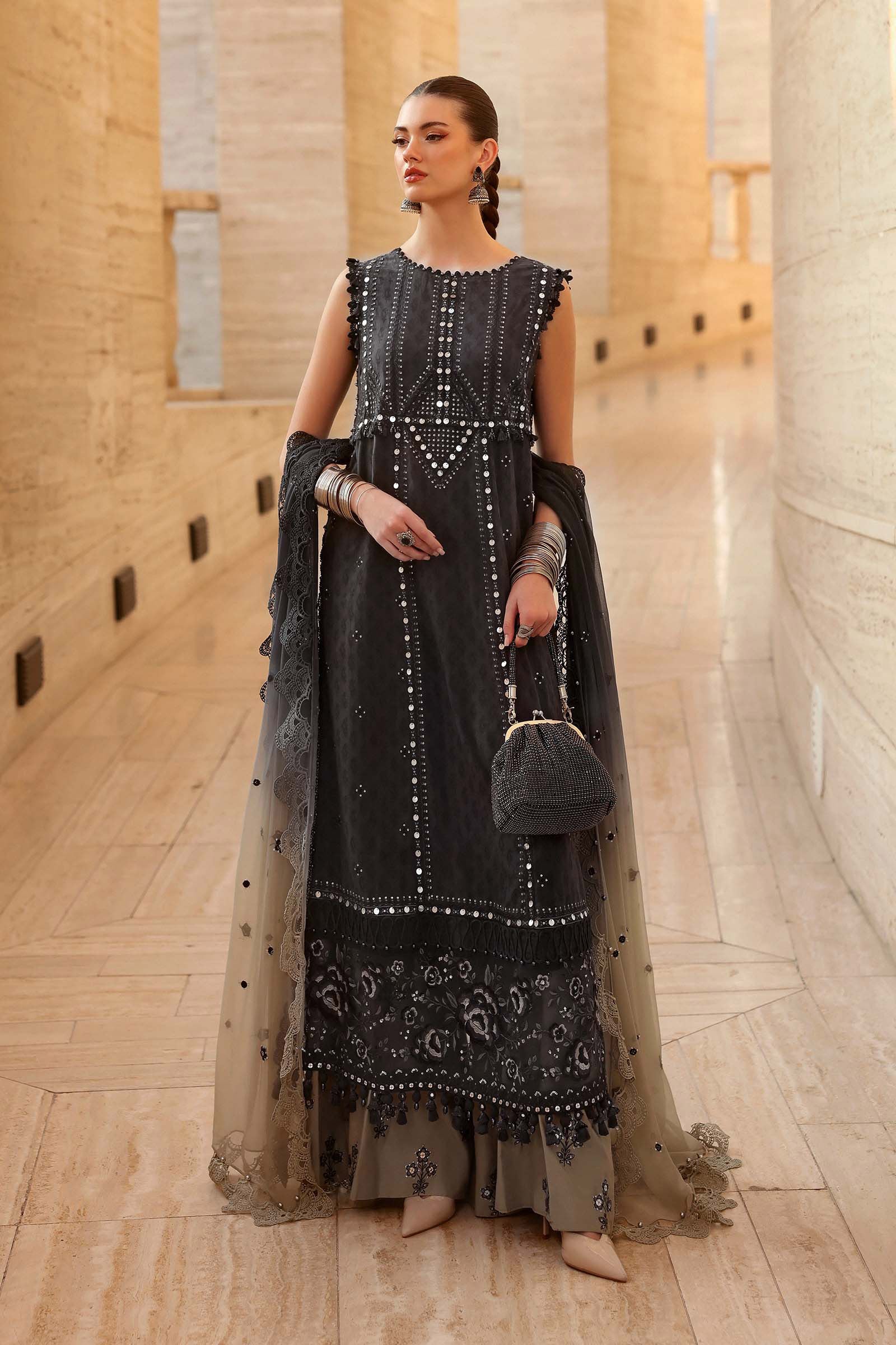 3 Piece Unstitched Embroidered Jacquard Lawn Suit - Image 8