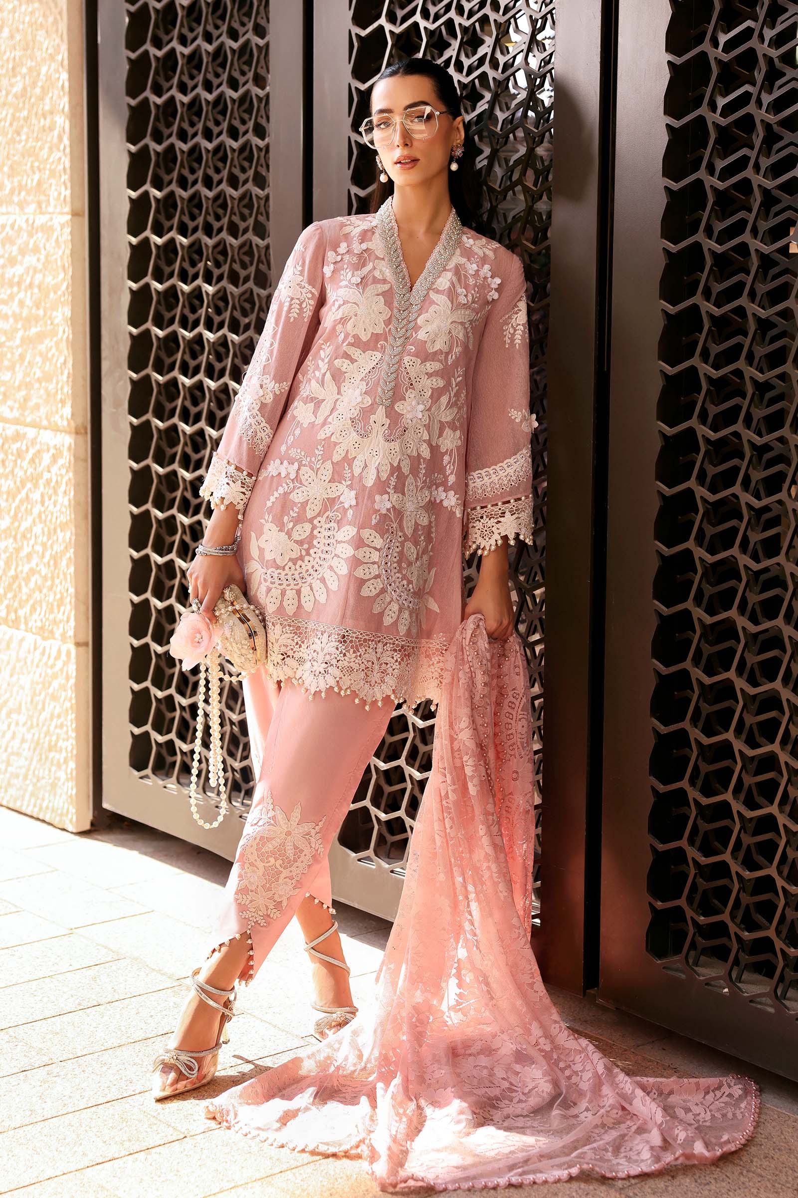 3 Piece Unstitched Embroidered Lawn Karandi Suit - Image 10