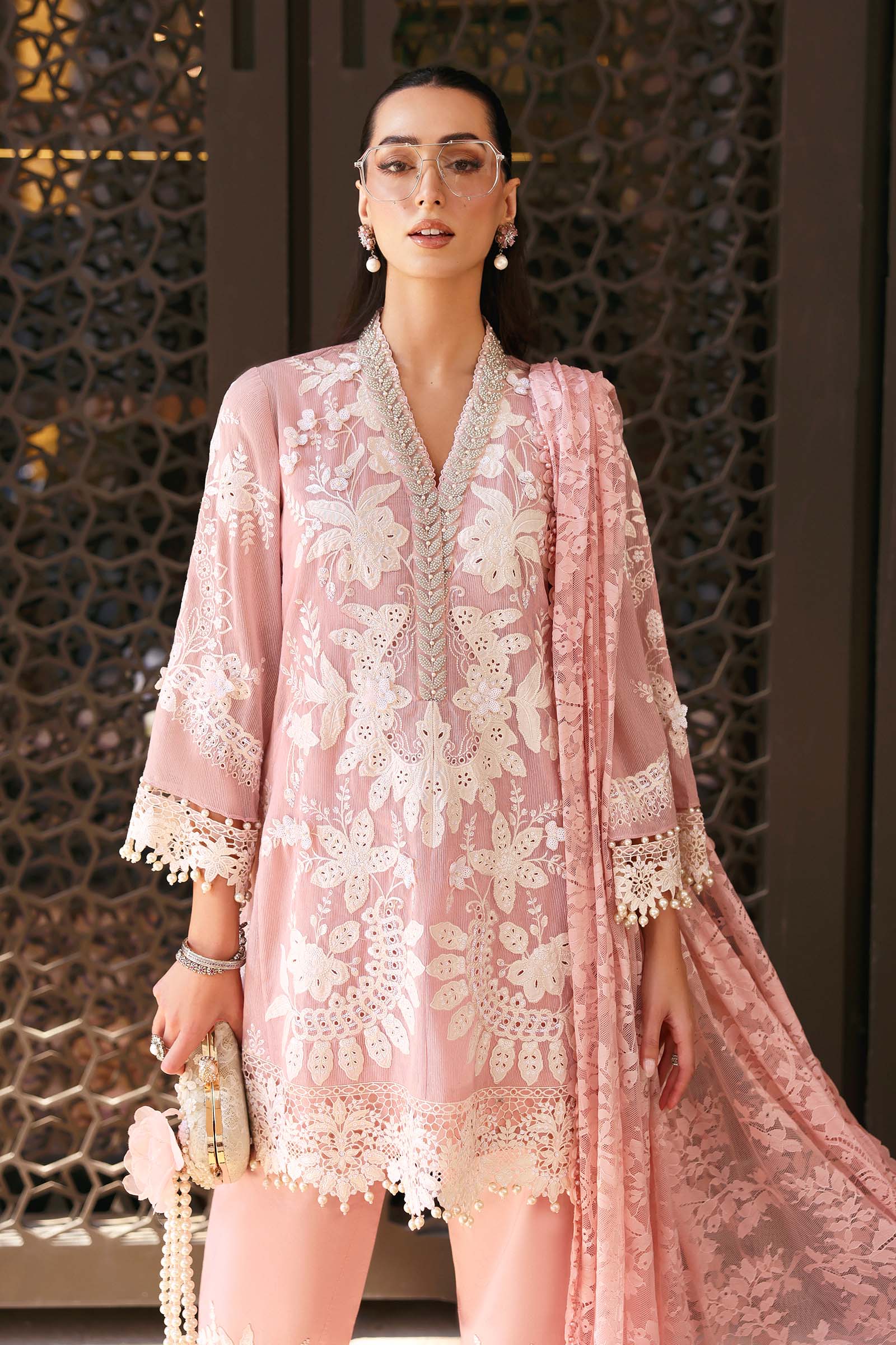 3 Piece Unstitched Embroidered Lawn Karandi Suit - Image 2