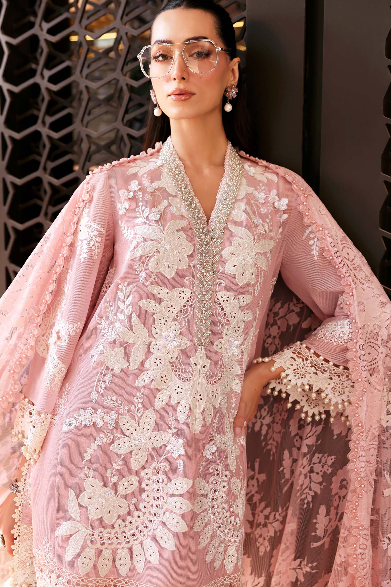 3 Piece Unstitched Embroidered Lawn Karandi Suit - Image 3