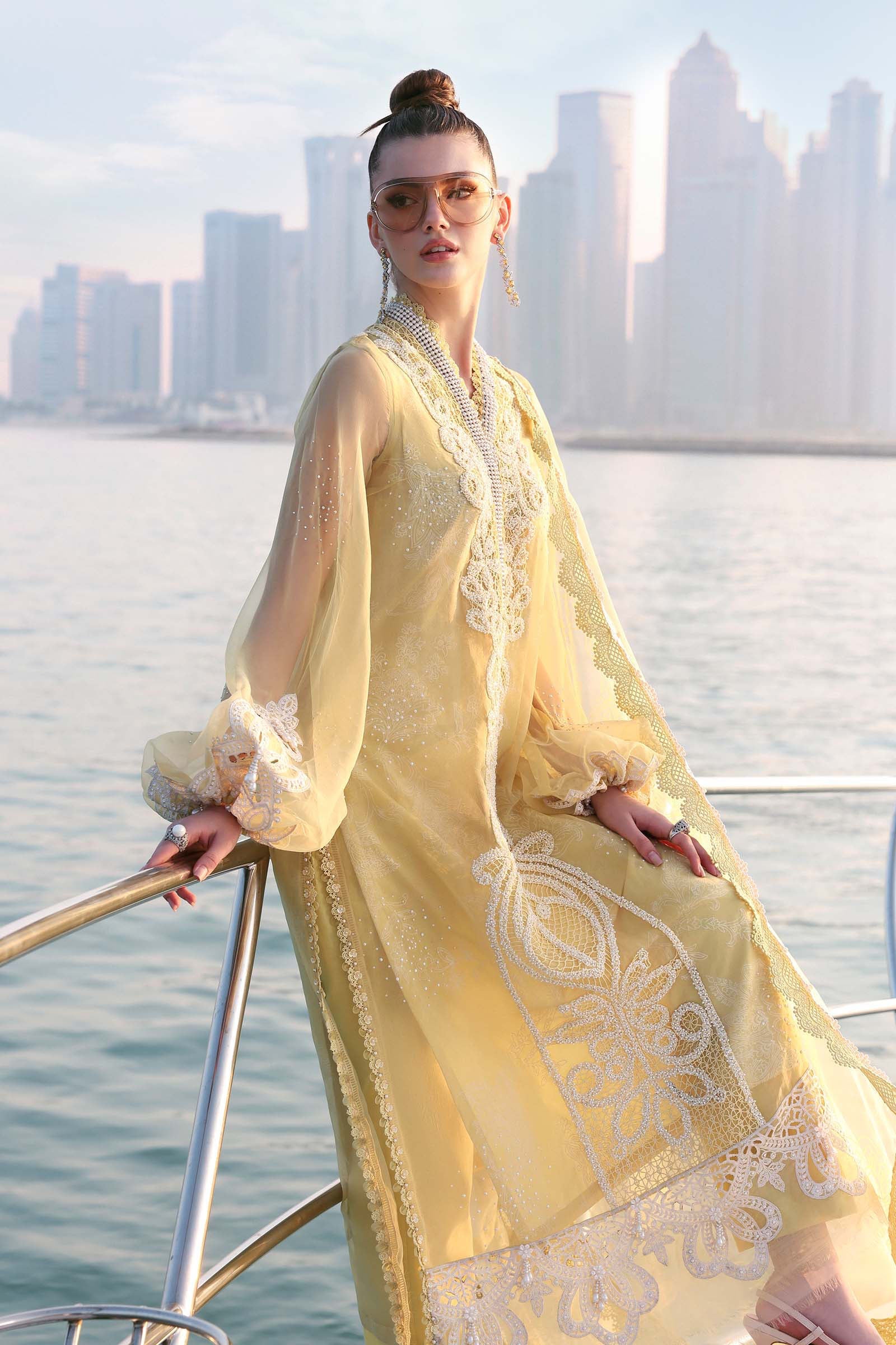 3 Piece Unstitched Embroidered Organza Suit - Image 4