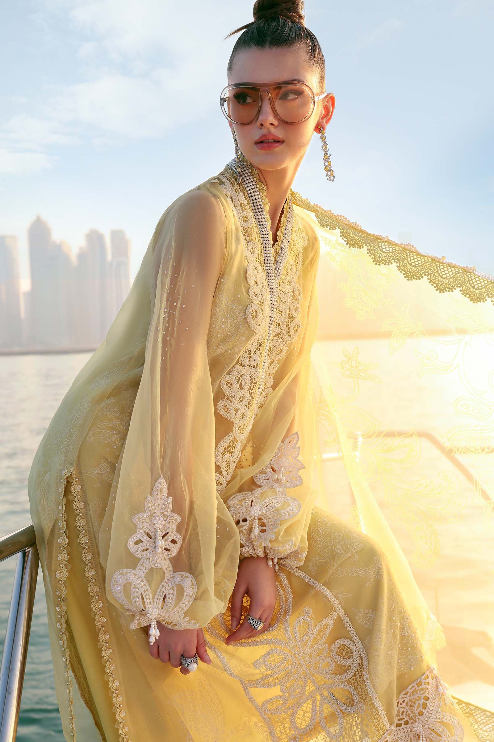 3 Piece Unstitched Embroidered Organza Suit - Image 5