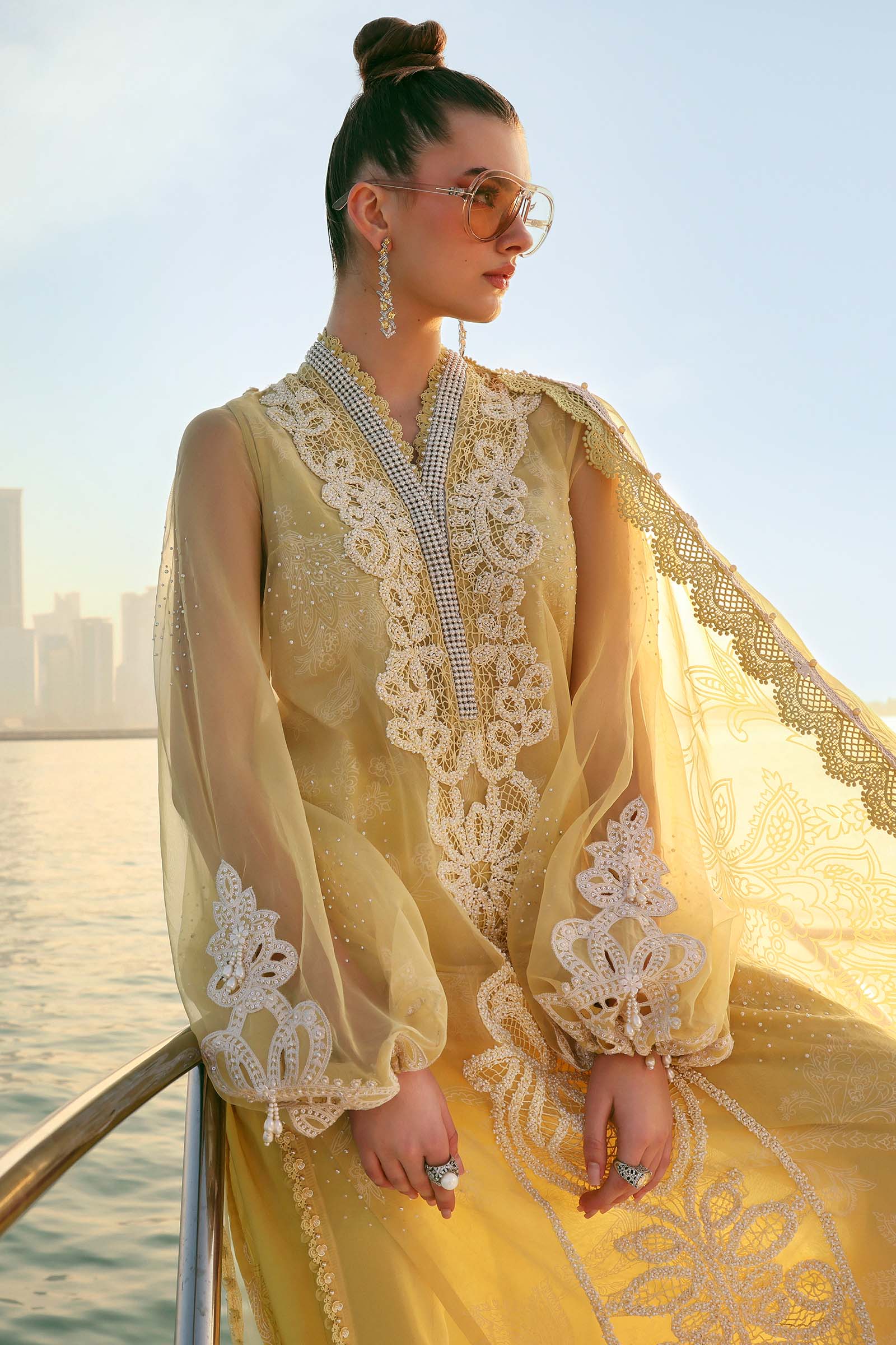 3 Piece Unstitched Embroidered Organza Suit - Image 6