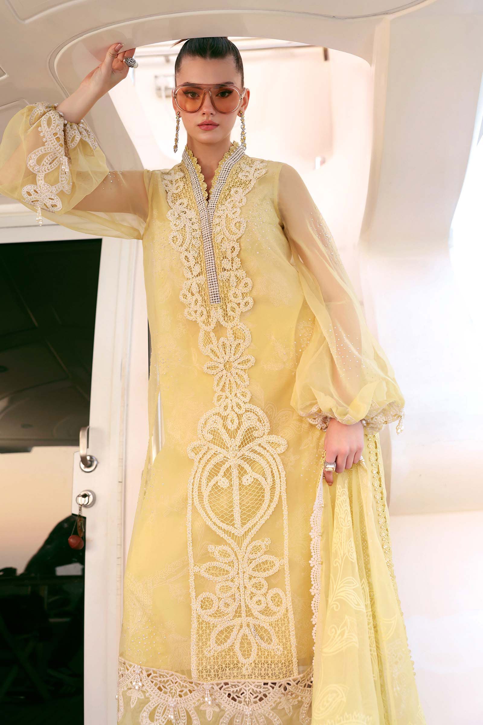 3 Piece Unstitched Embroidered Organza Suit - Image 7