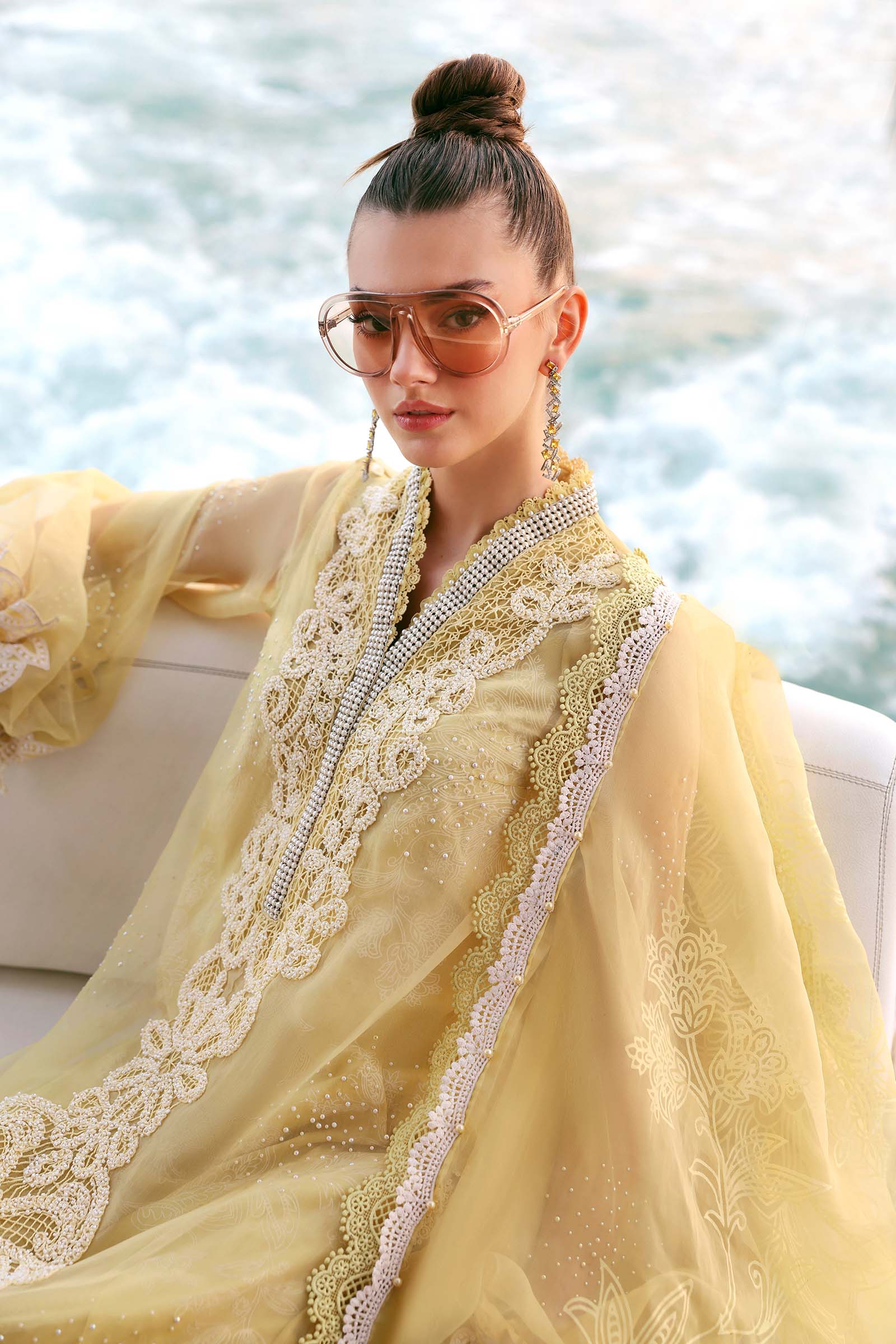 3 Piece Unstitched Embroidered Organza Suit - Image 9