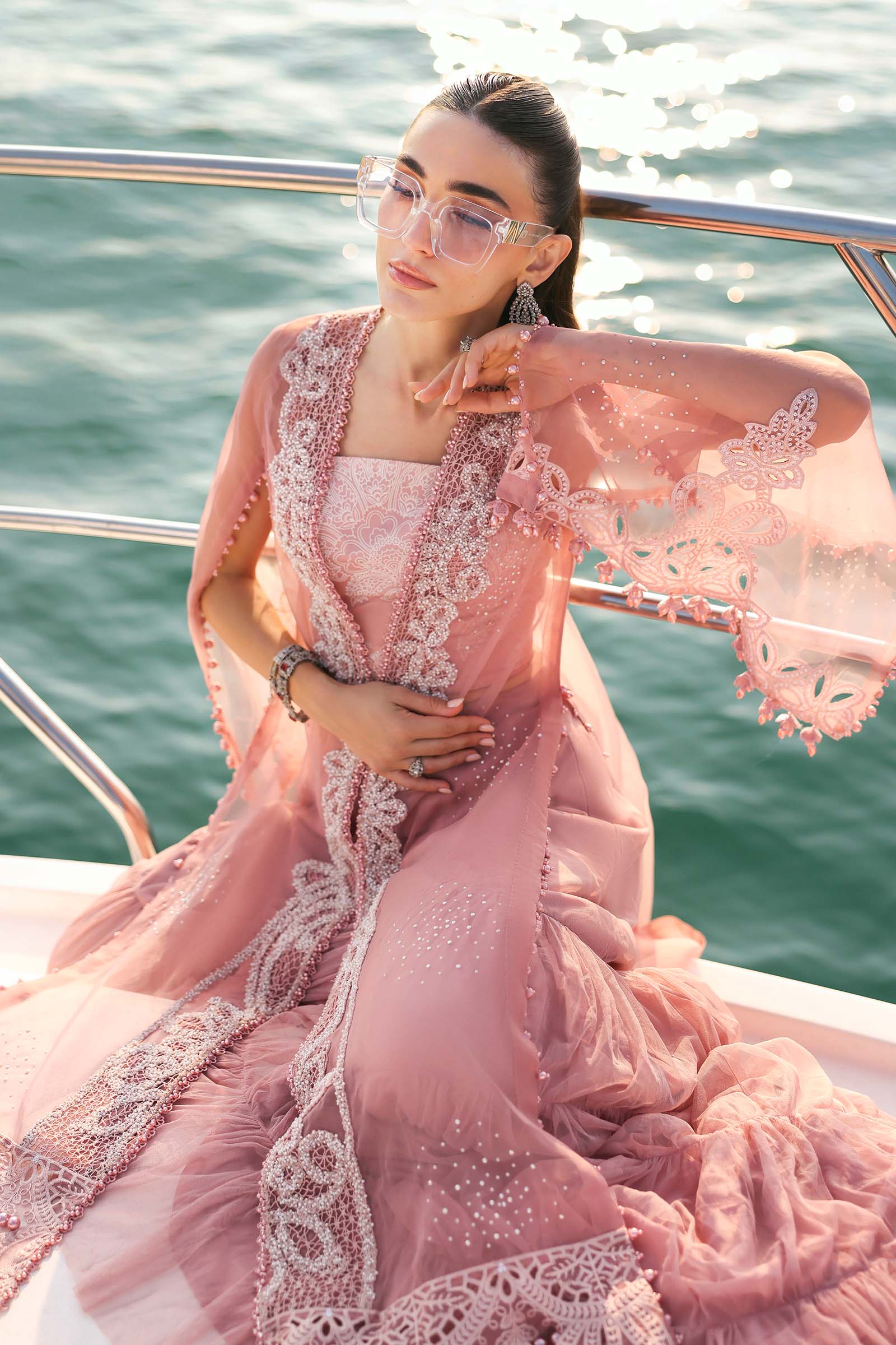 3 Piece Unstitched Embroidered Organza Suit - Image 5