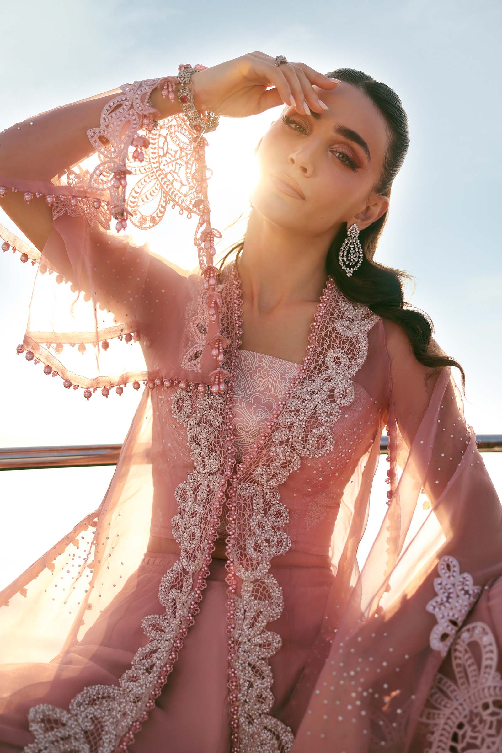 3 Piece Unstitched Embroidered Organza Suit - Image 6