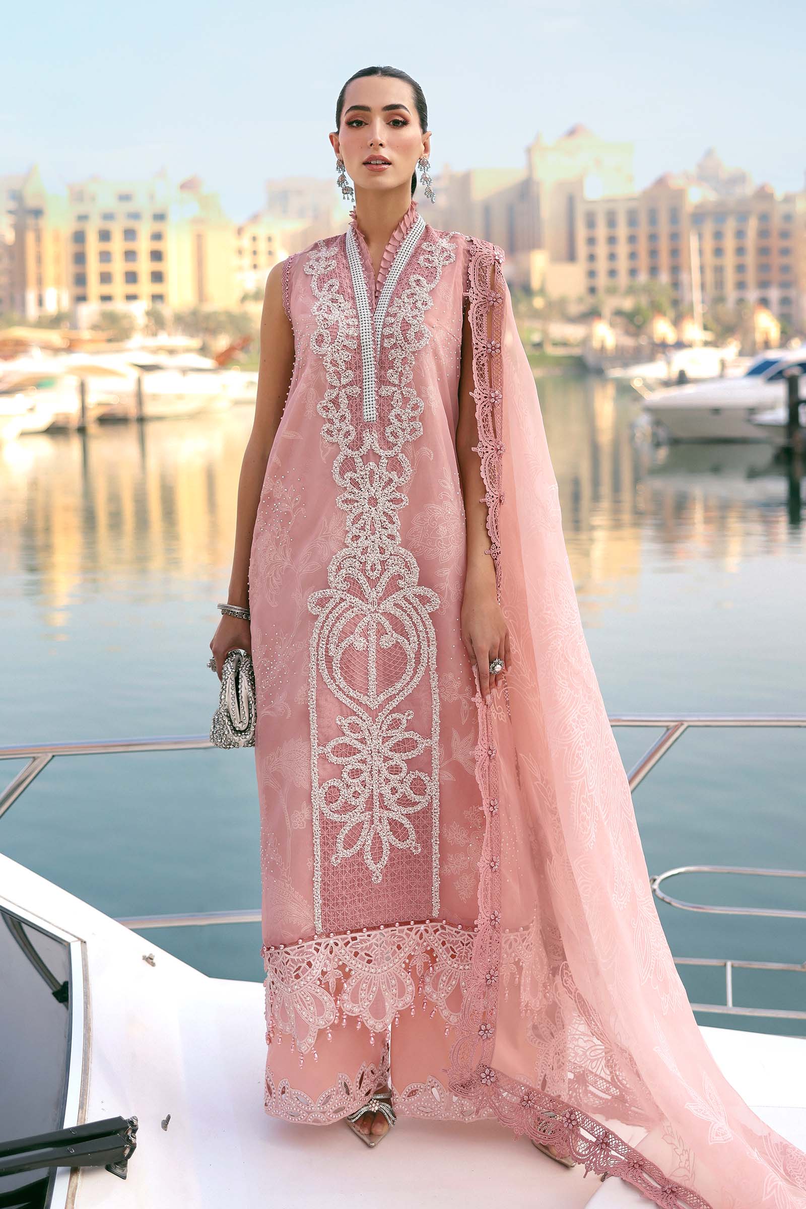 3 Piece Unstitched Embroidered Organza Suit - Image 7