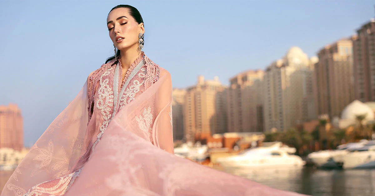 3 Piece Unstitched Embroidered Organza Suit - Image 8
