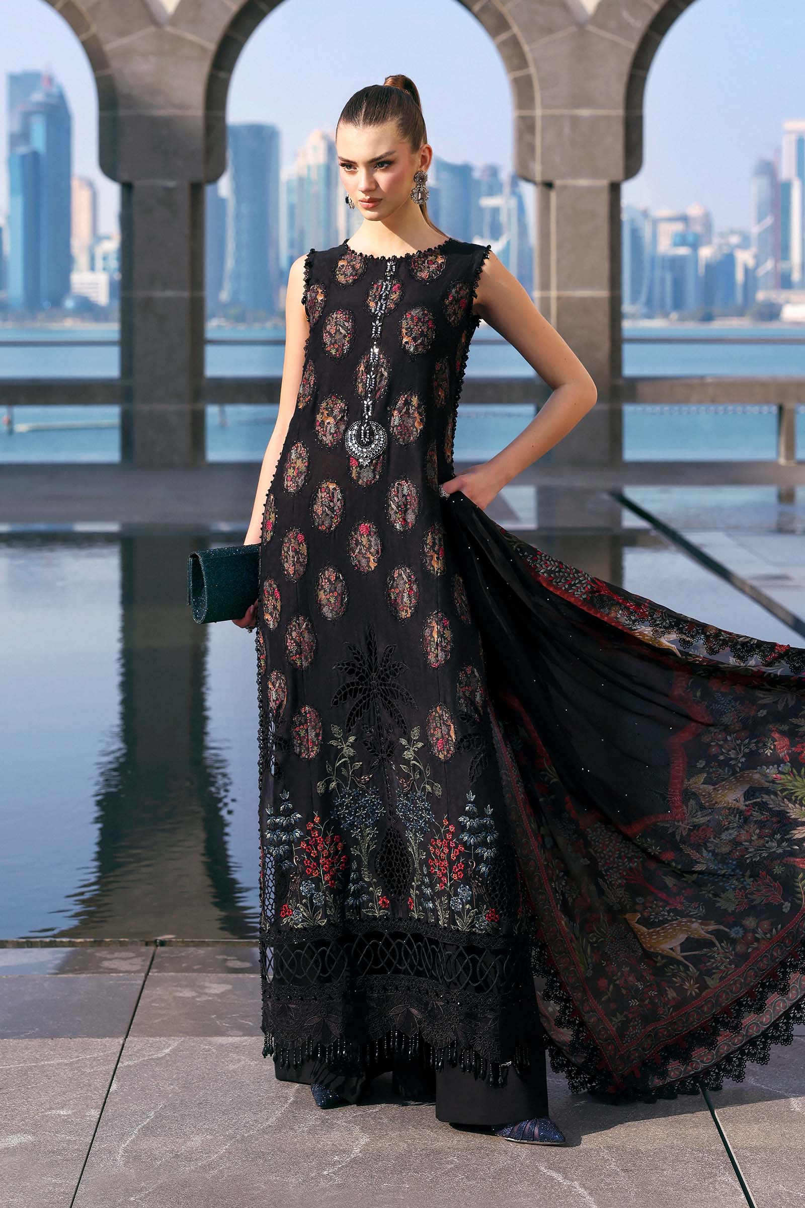 3 Piece Unstitched Embroidered Jacquard Lawn Suit - Image 6